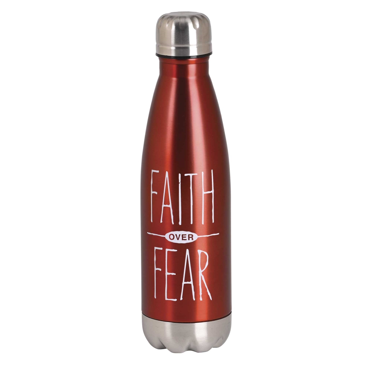 Picture of Dicksons SSWBR-21 17 oz Faith Over Fear Water Bottle - Red