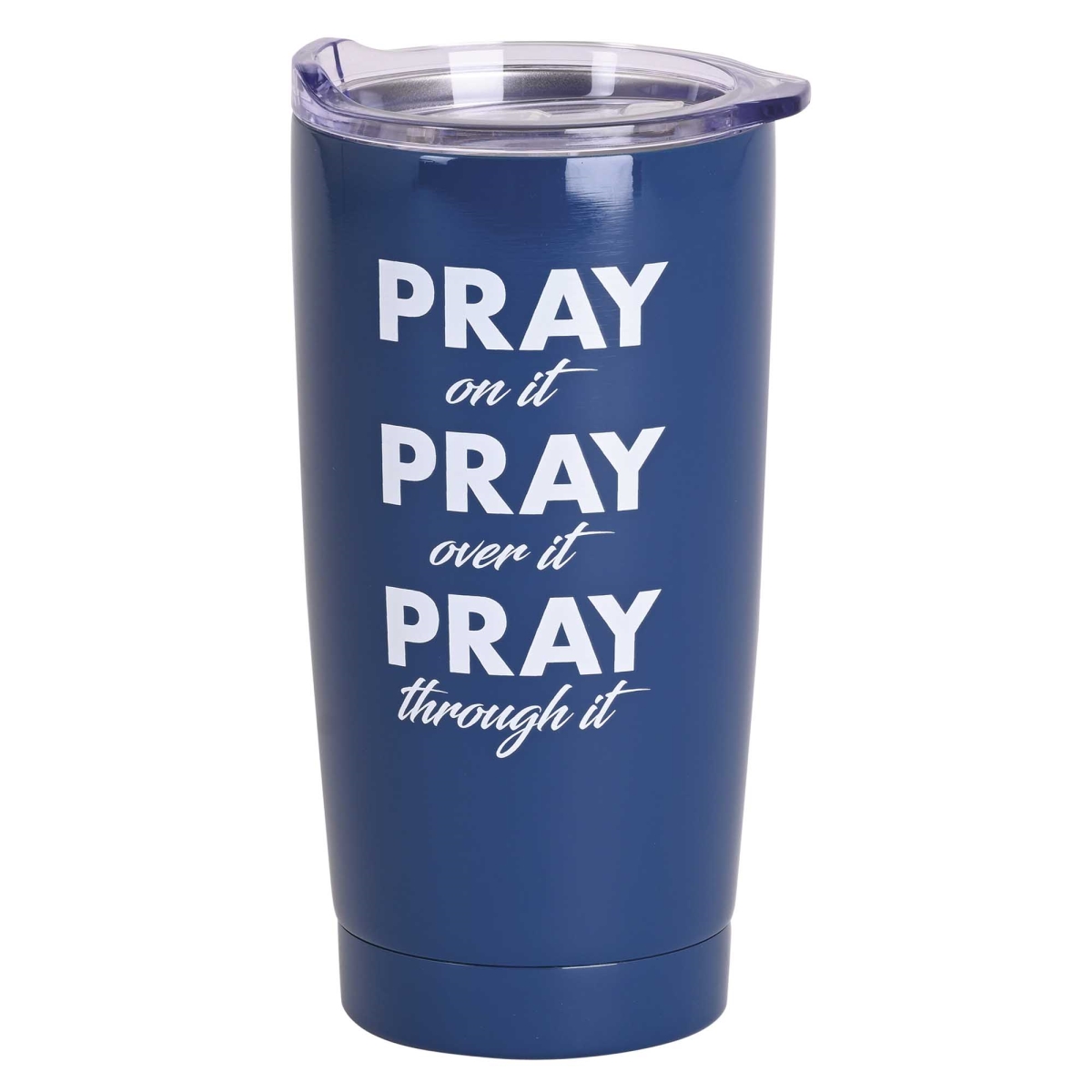 Picture of Dicksons SSTUMN-107 20 oz Pray on It Over It Through It Tumbler - Blue