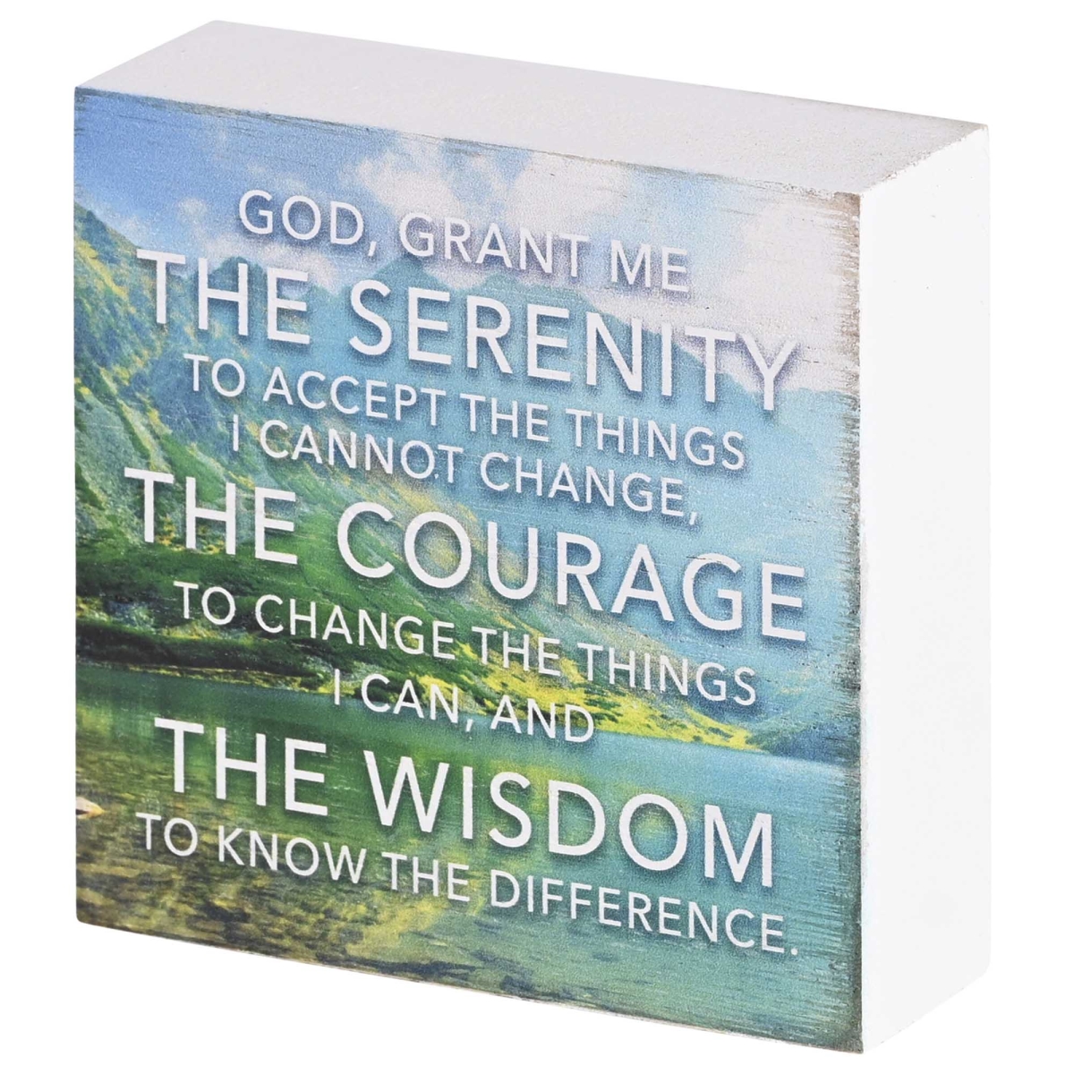 TPLK33-258 Serenity Prayer Nature Tabletop Plaque - Blue