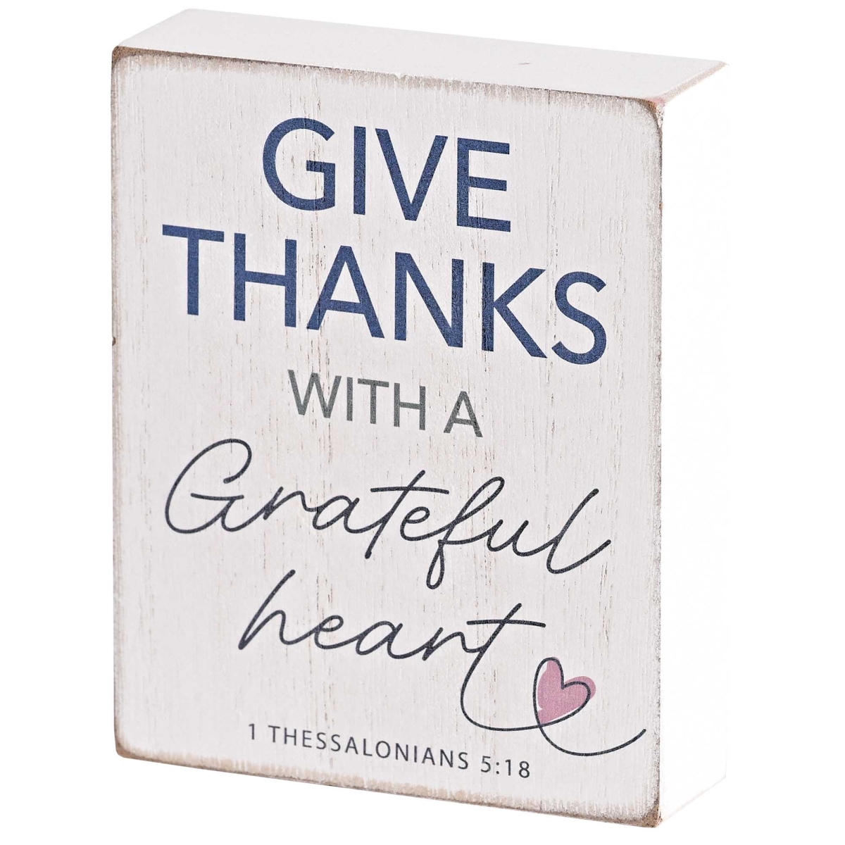 TPLK34-344 Give Thanks Tabletop Plaque - White