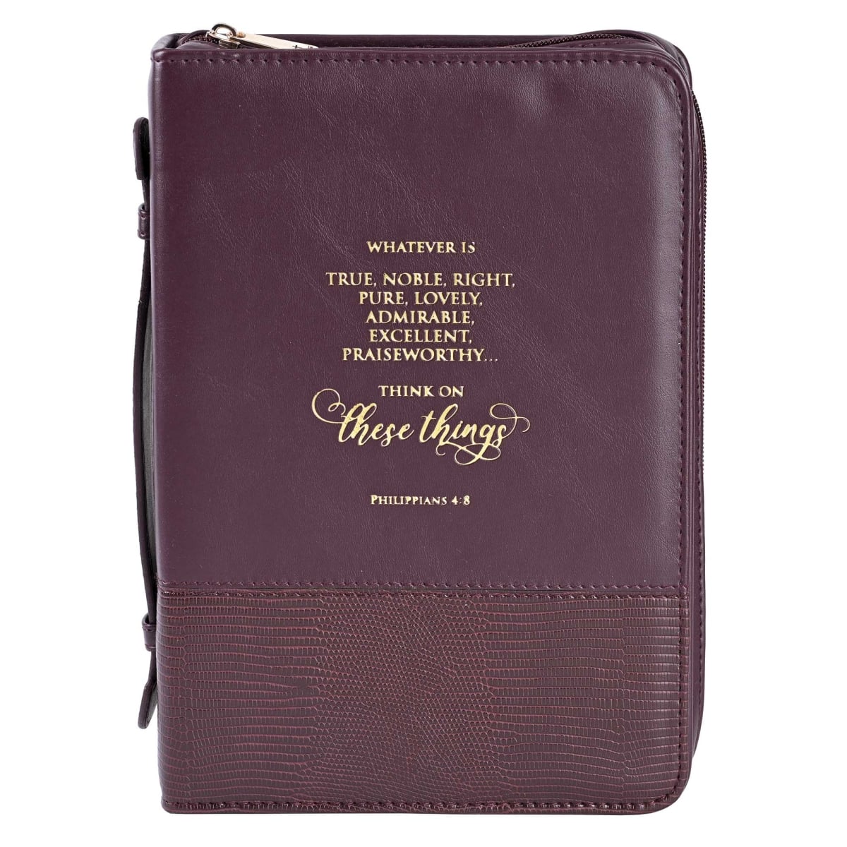 28533XL Think on These Bible Case - Burgundy - Extra Large