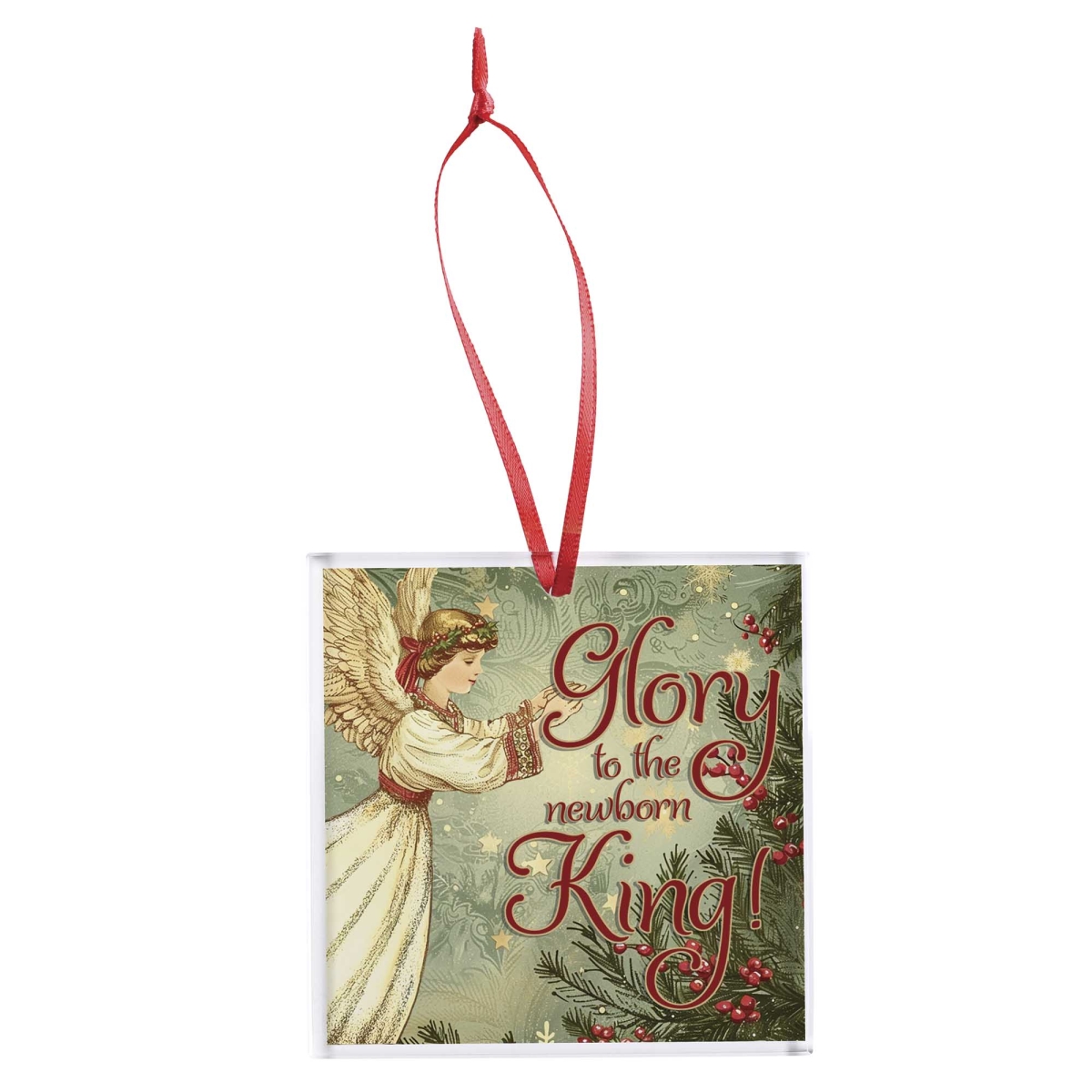 EORNG-12 Ornament Angel Glory To The King 3x3
