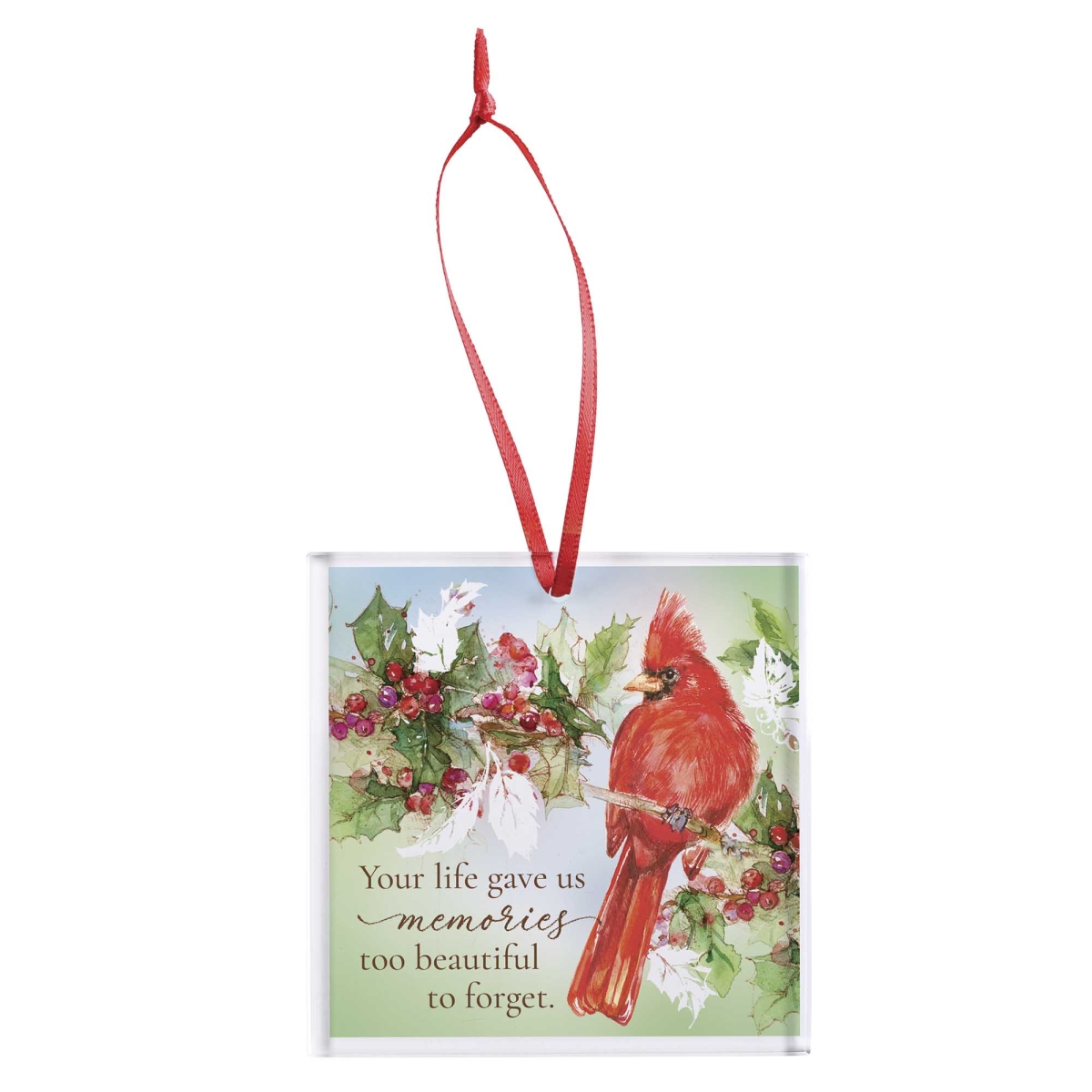 EORNG-4 Ornament Cardinal Your Life Gave 3x3