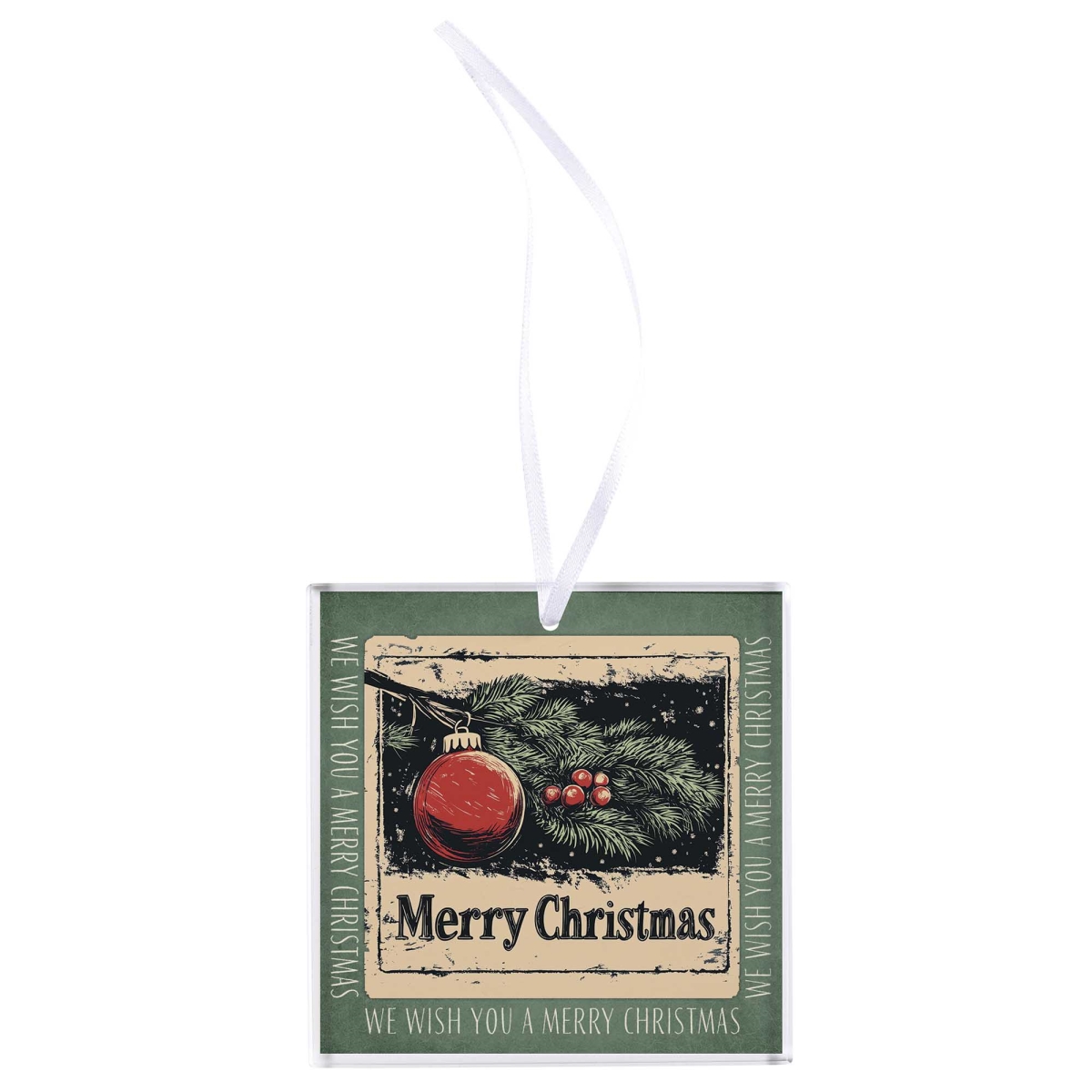 EORNG-11 Ornament We Wish You A Merry Christmas