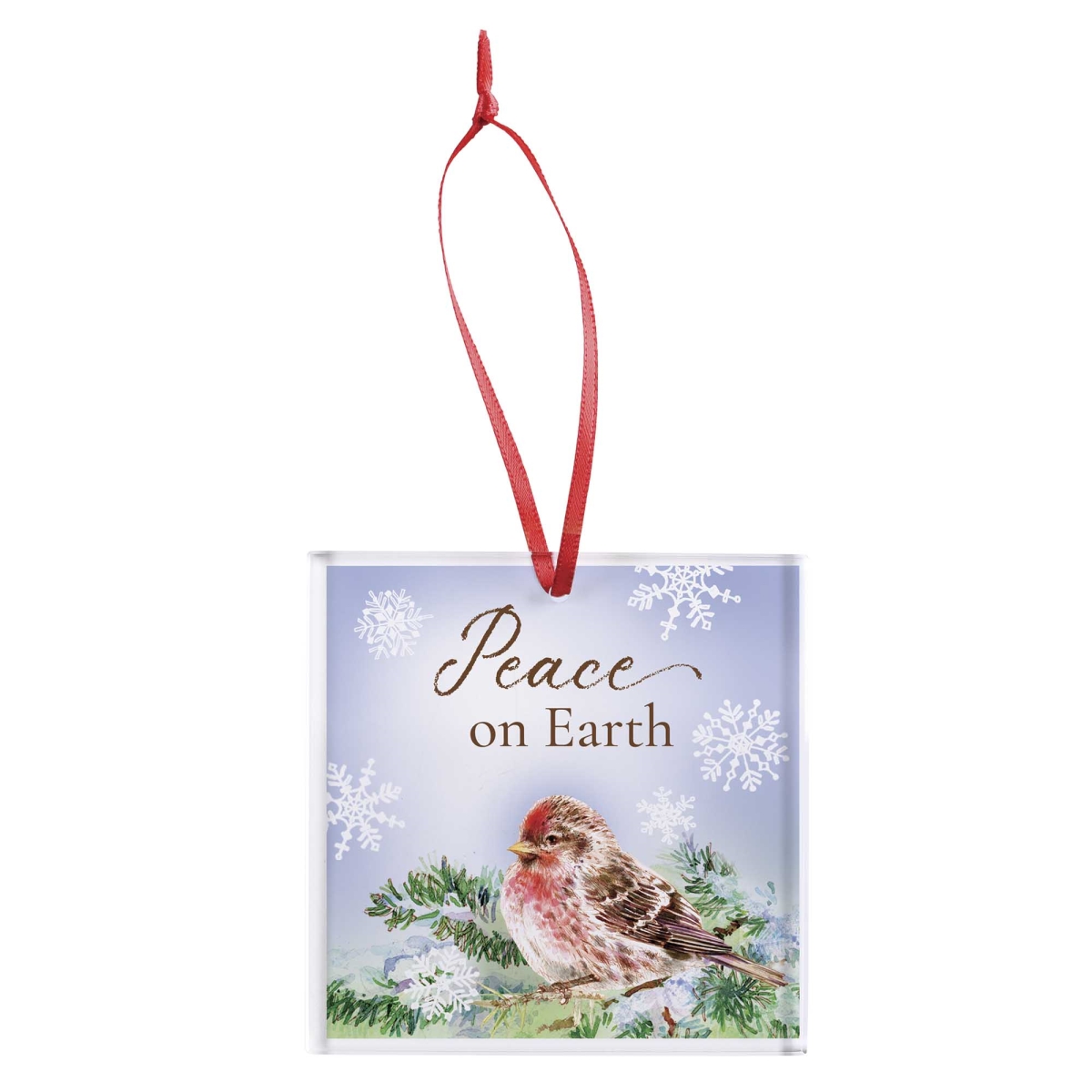 EORNG-3 Ornament Peace On Earth! Glass 3x3