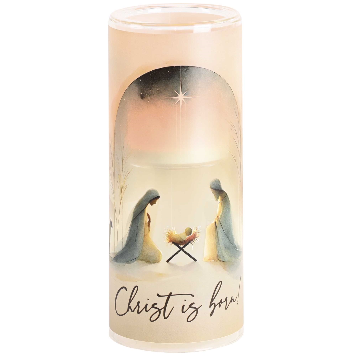 GCH-10-20S Candleholder Nativity Christ Is Born 10H