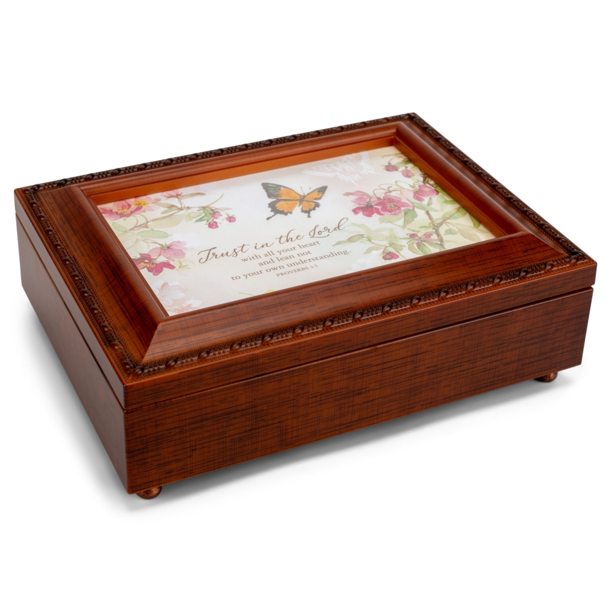 MB2359S Music Box Butterfly Trust In The Lord