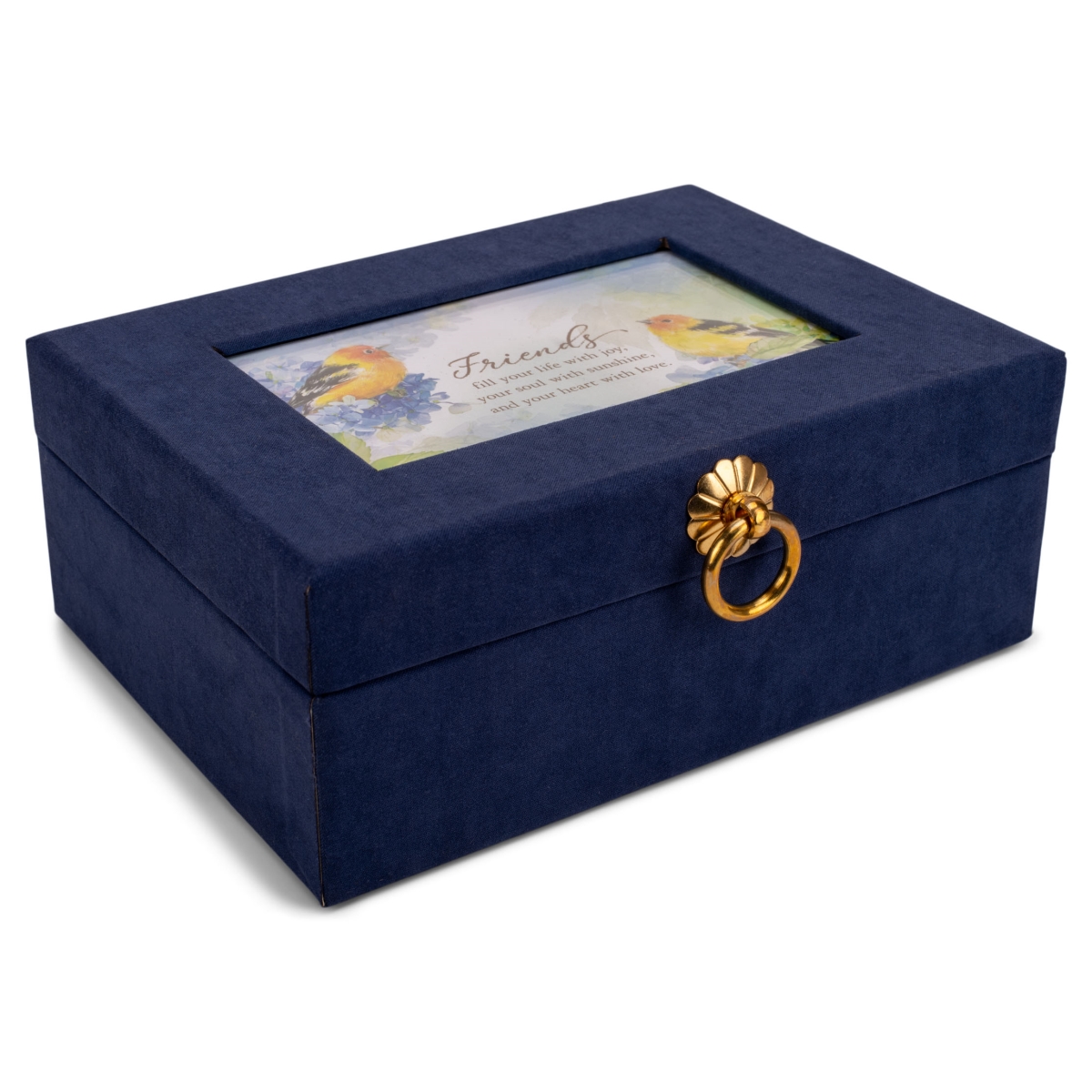 Picture of Dicksons LBNSSET5 Stationery Set Suede Navy Bird Friends