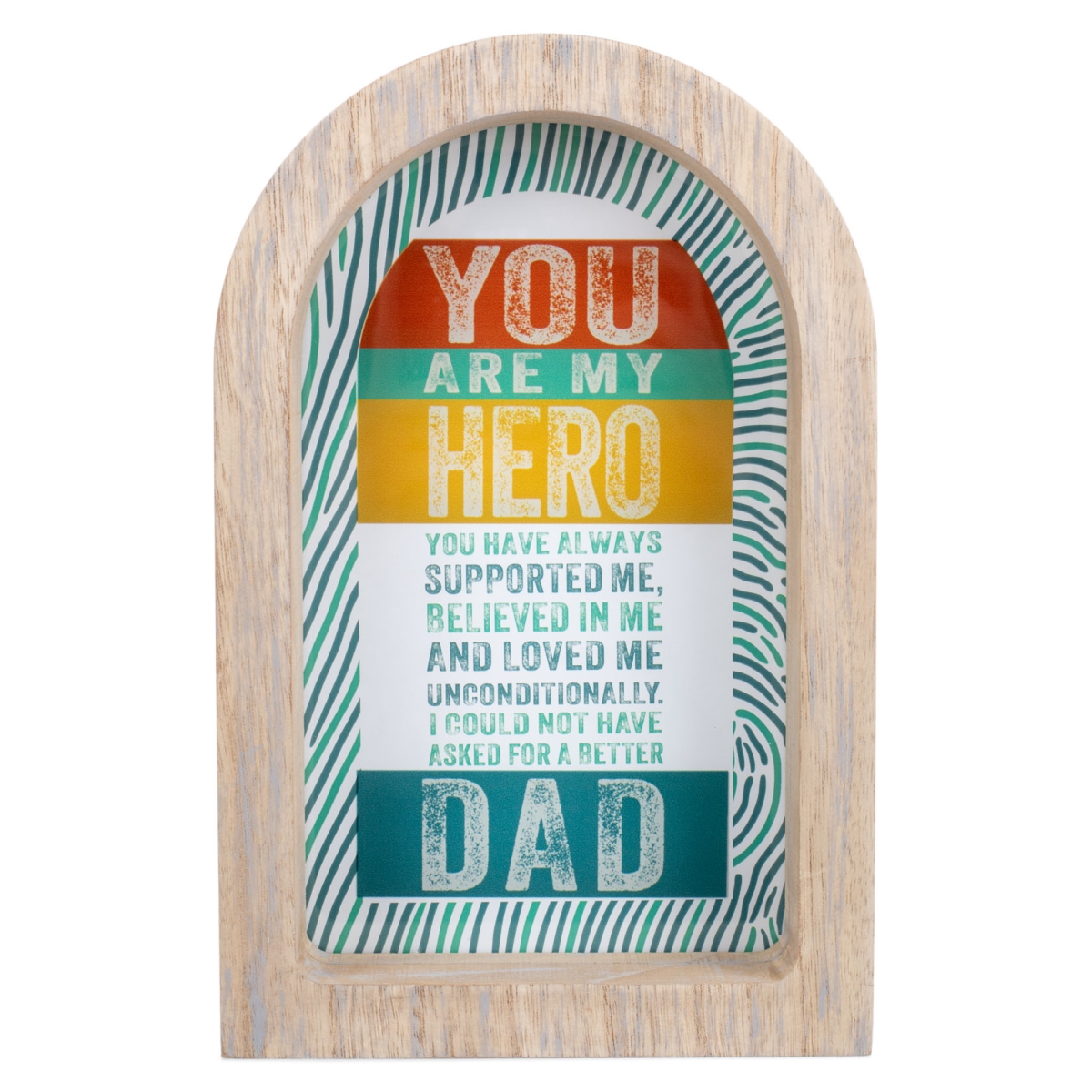 FRMA37 Framed Arch Dad My Hero Gray 7x11