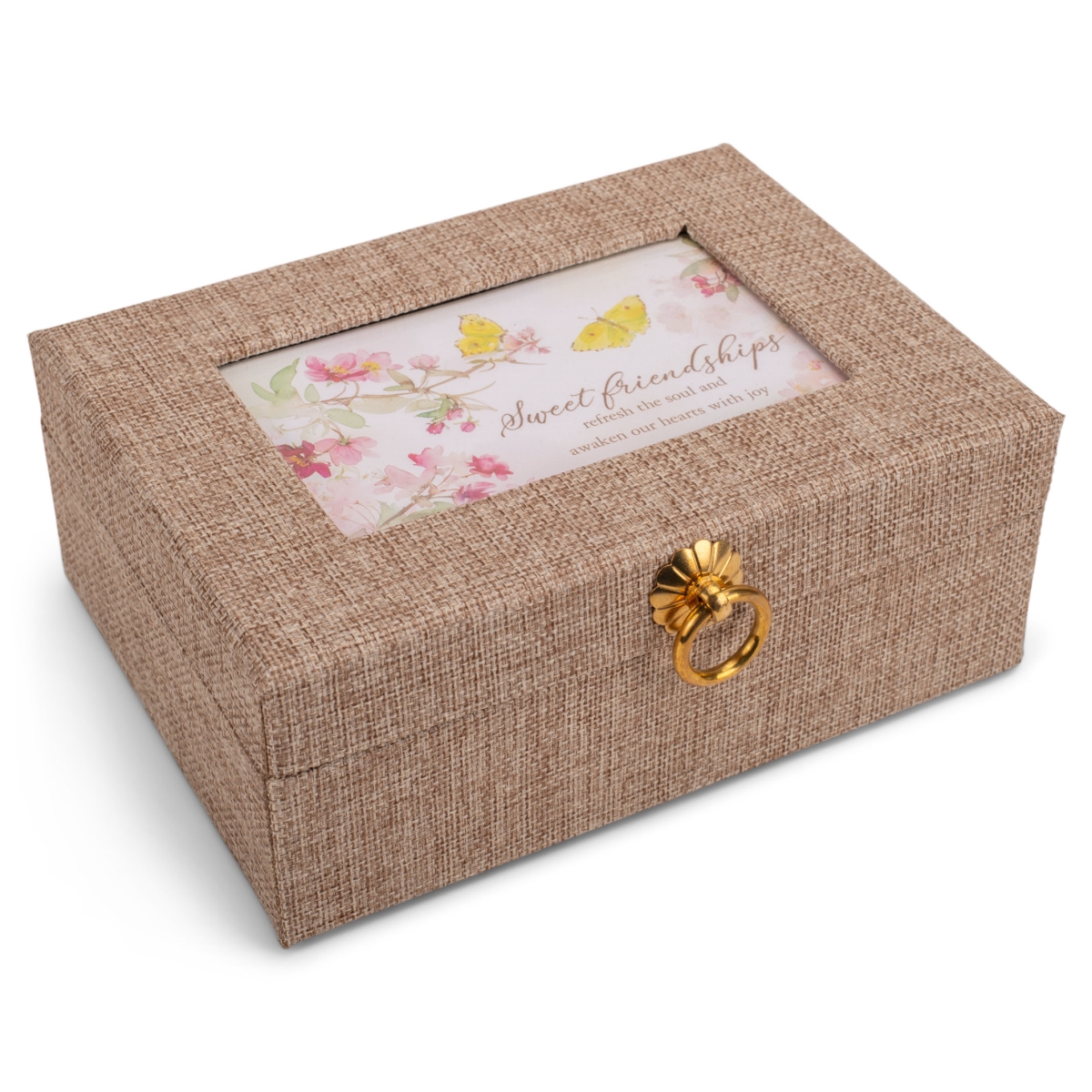 Picture of Dicksons LBBSSET2S Card Set Linen Beige Butterfly ThankYou