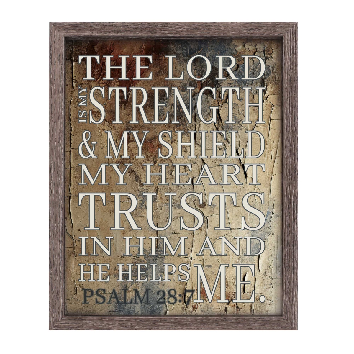 FRMS1014 Framed Wall The Lord Is Strength 11x14