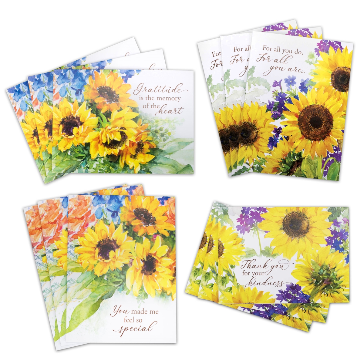 CDSET24S Card Set Thank You Scripture Sunflowers