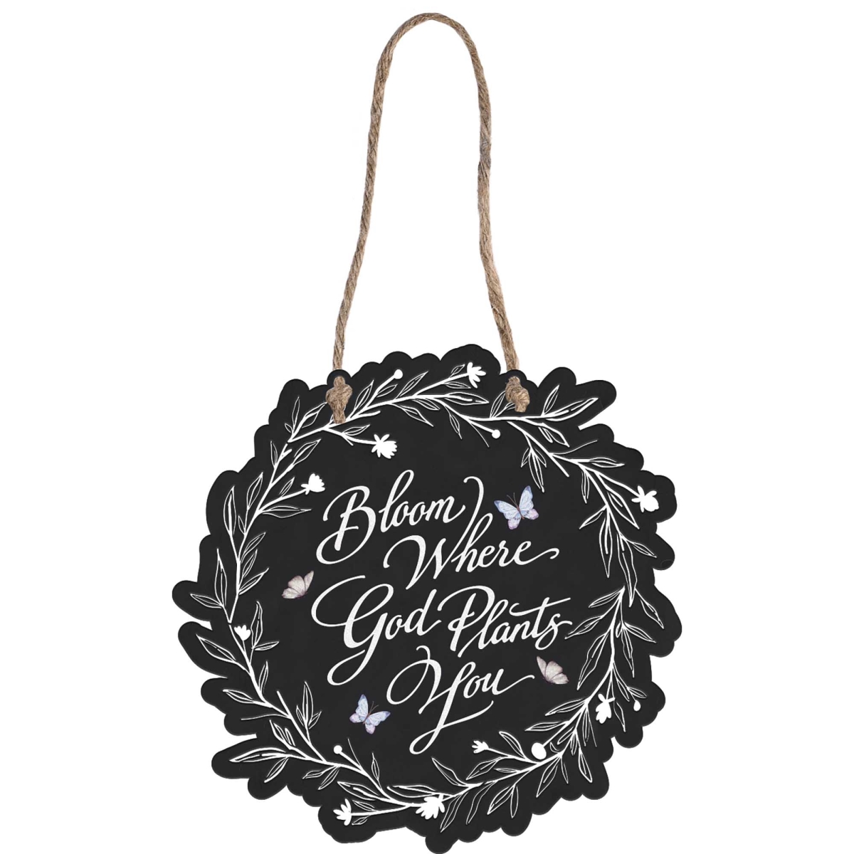 WPLQM-26 Wall Hanging Metal Floral Wreath Bloom