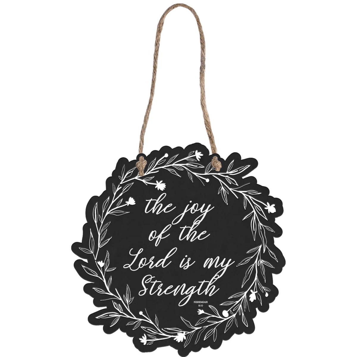 WPLQM-27 Wall Hanging Metal Floral Wreath Joy