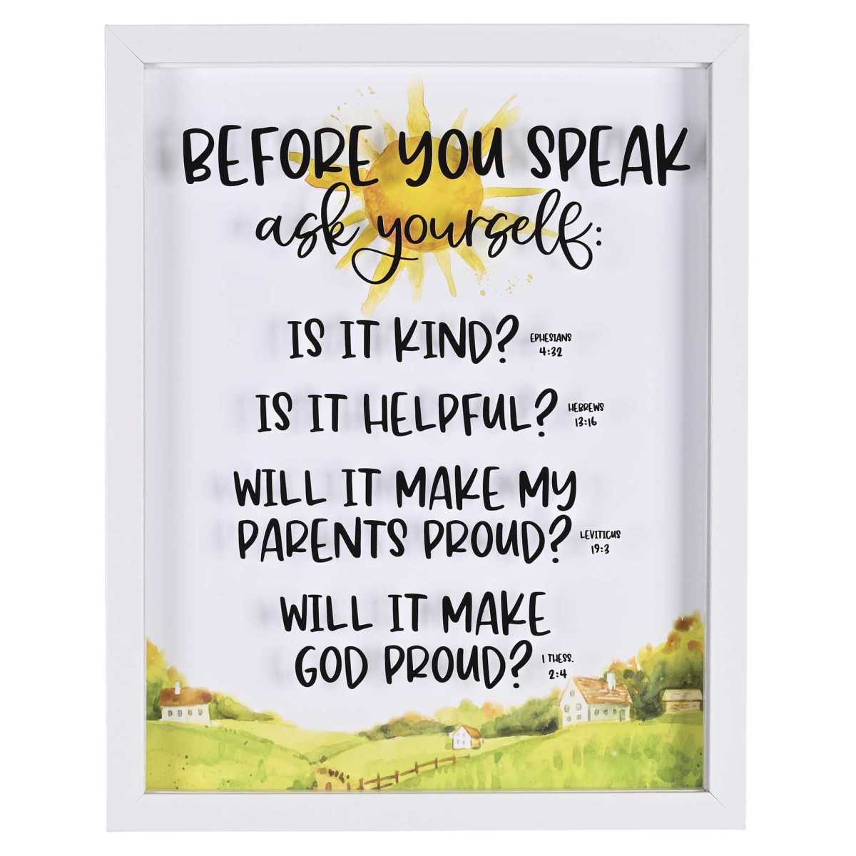 FRMWDW-1114-53 Framed Wall Art Before You Speak 11x14