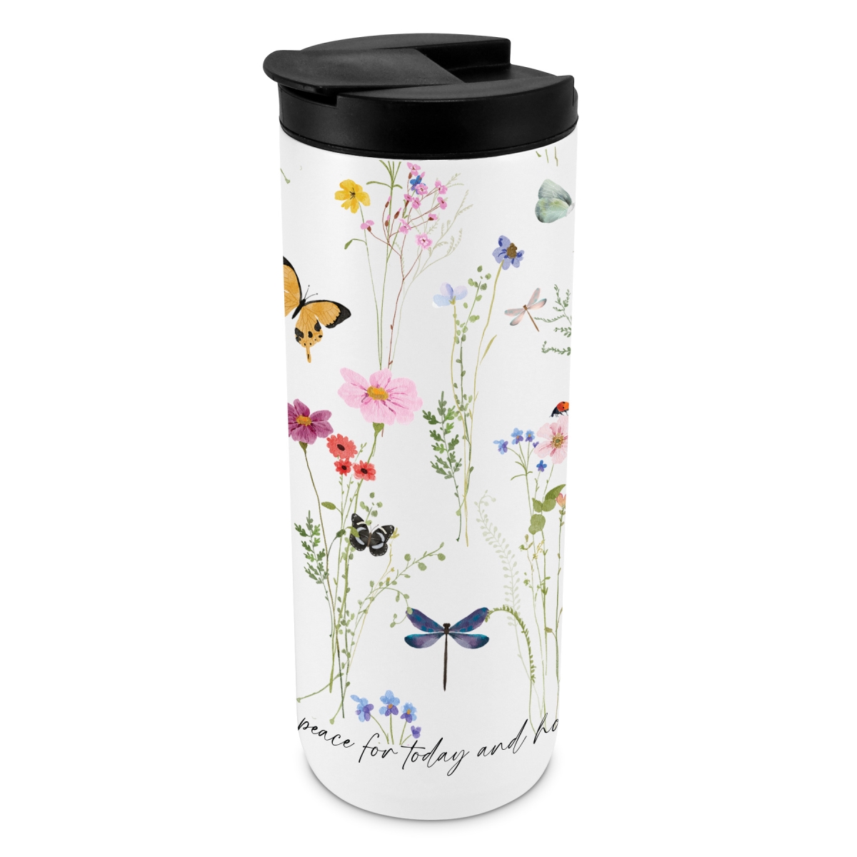 Picture of Dicksons 37016 Tumbler Peace For Today With Insects