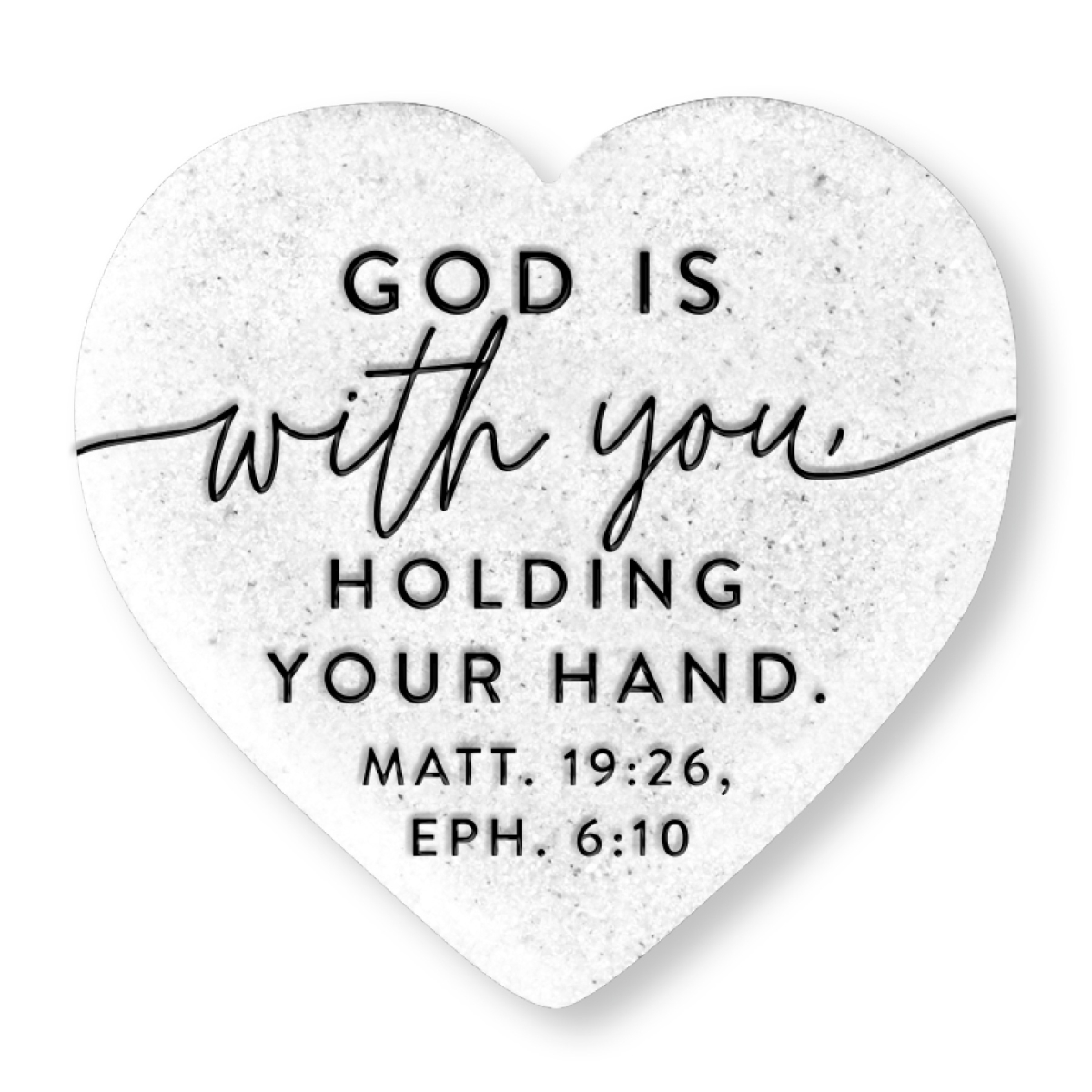 40758 Tabletop Heart Stone God Is With You