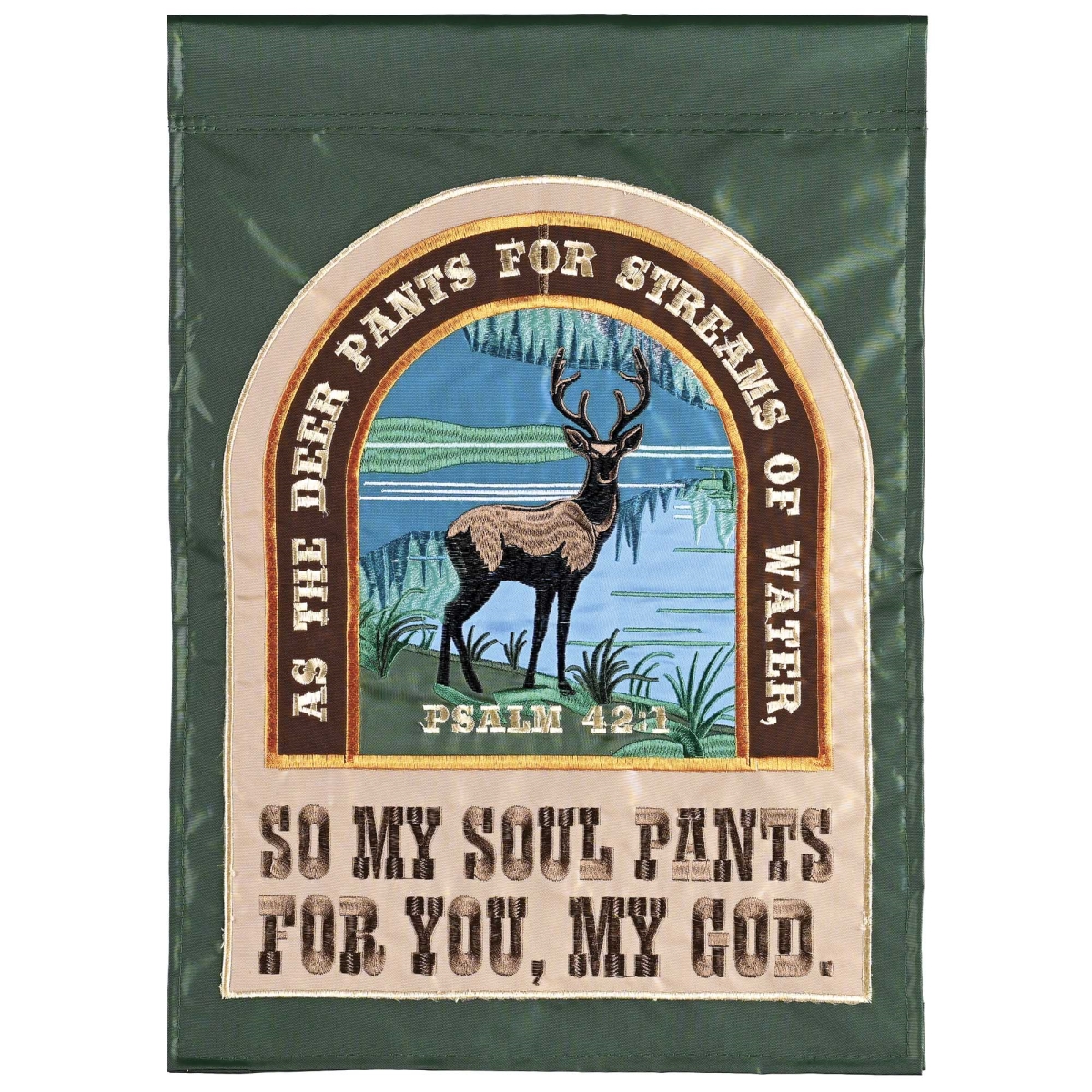 FLAG-2159 Garden Flag As The Deer Pants Psalm 42:1