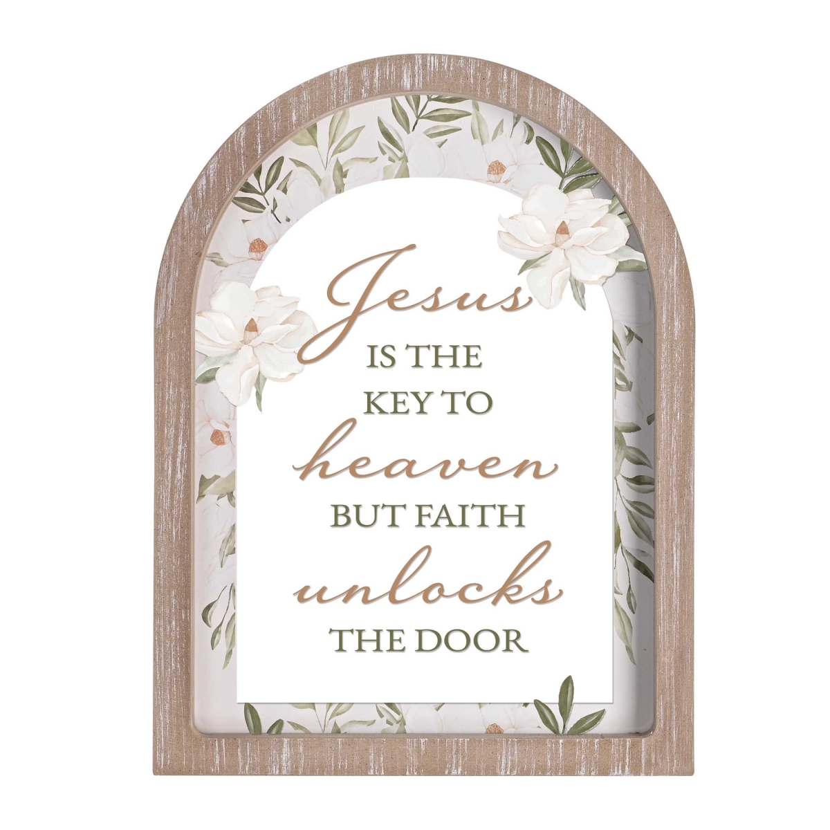 FRMA14 Framed Arch Jesus Is The Key White 11x15