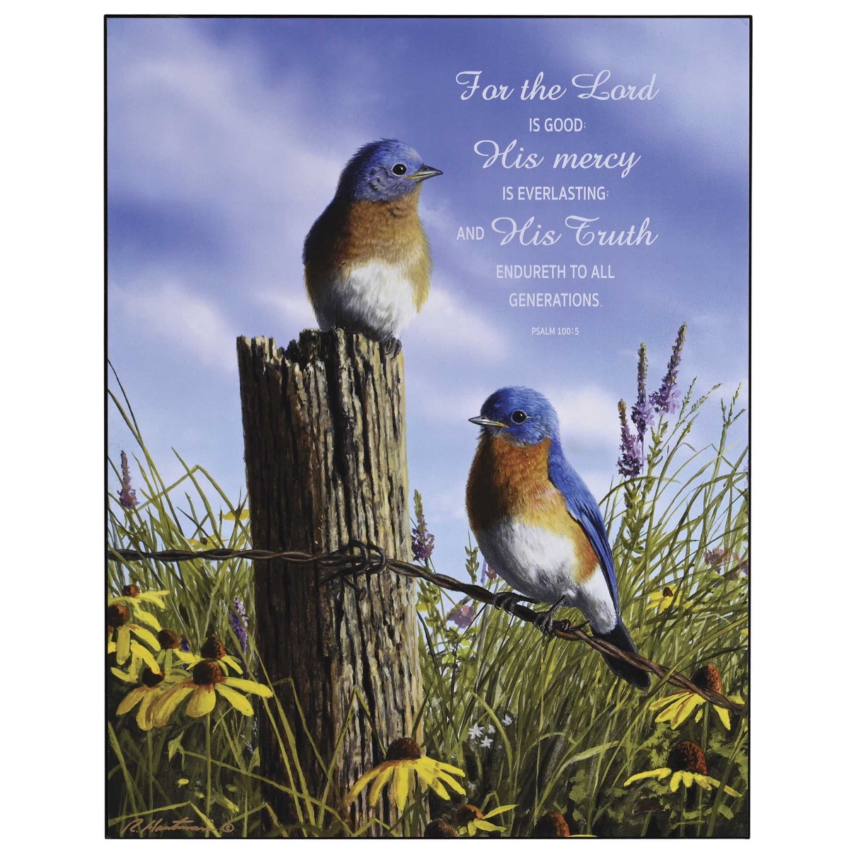 PLK1114-430 Wall Plaque For The Lord Is Good 11x14