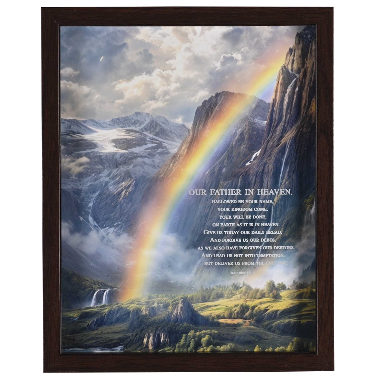 FRMWDWAL-1114-53 Framed Wall Art The Lords Prayer 11x14