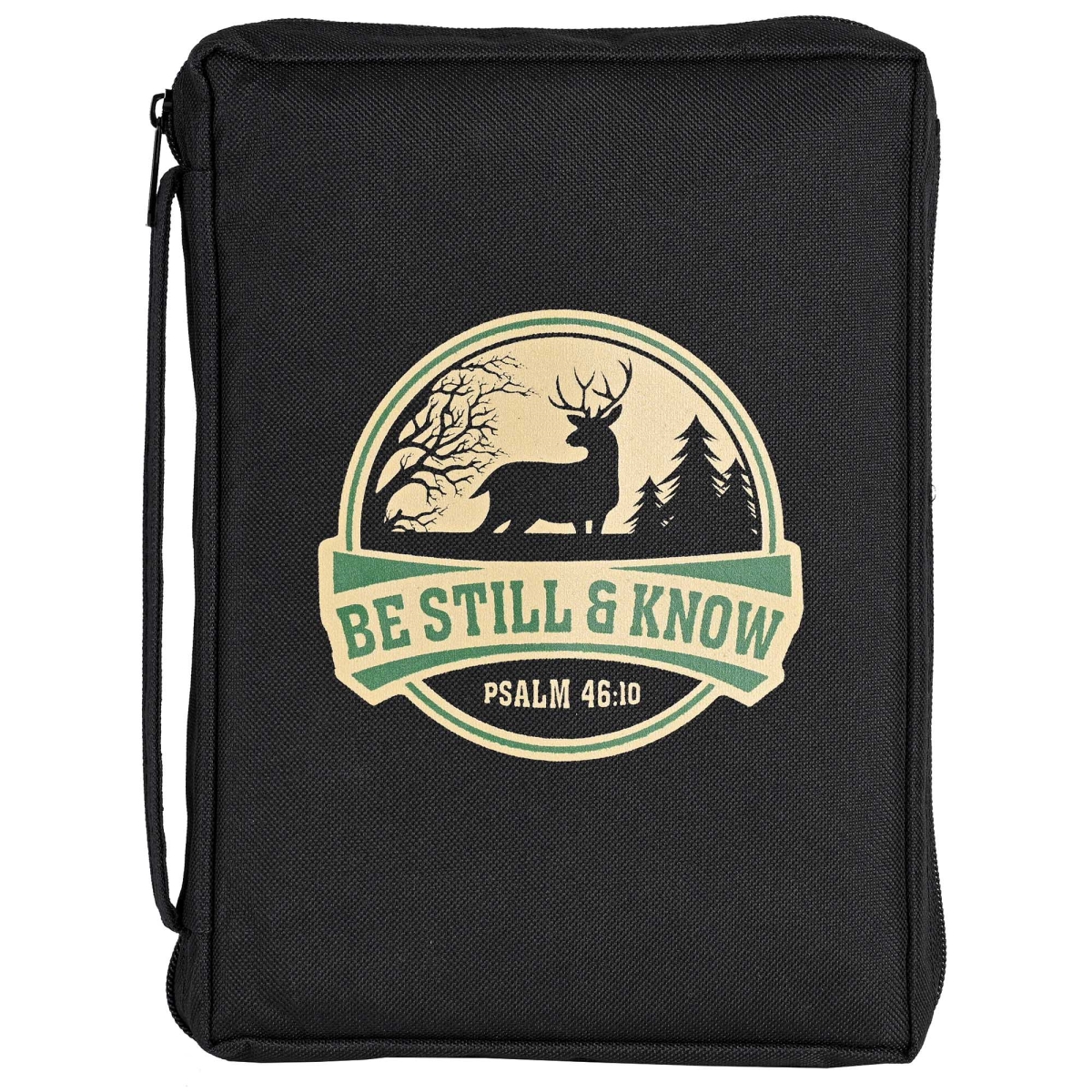 Picture of Dicksons BCK-L1036 Bible Case Deer Be Still & Know Black Lg