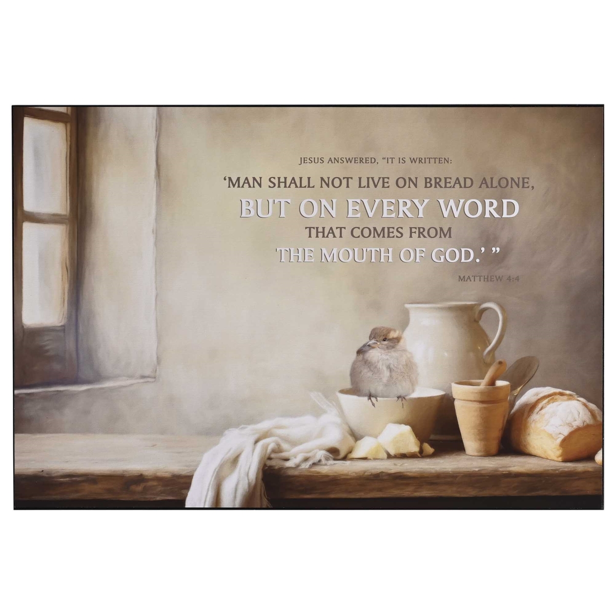 PLK1611-417 Wall Plaque Man Shall Not Live On 16x11