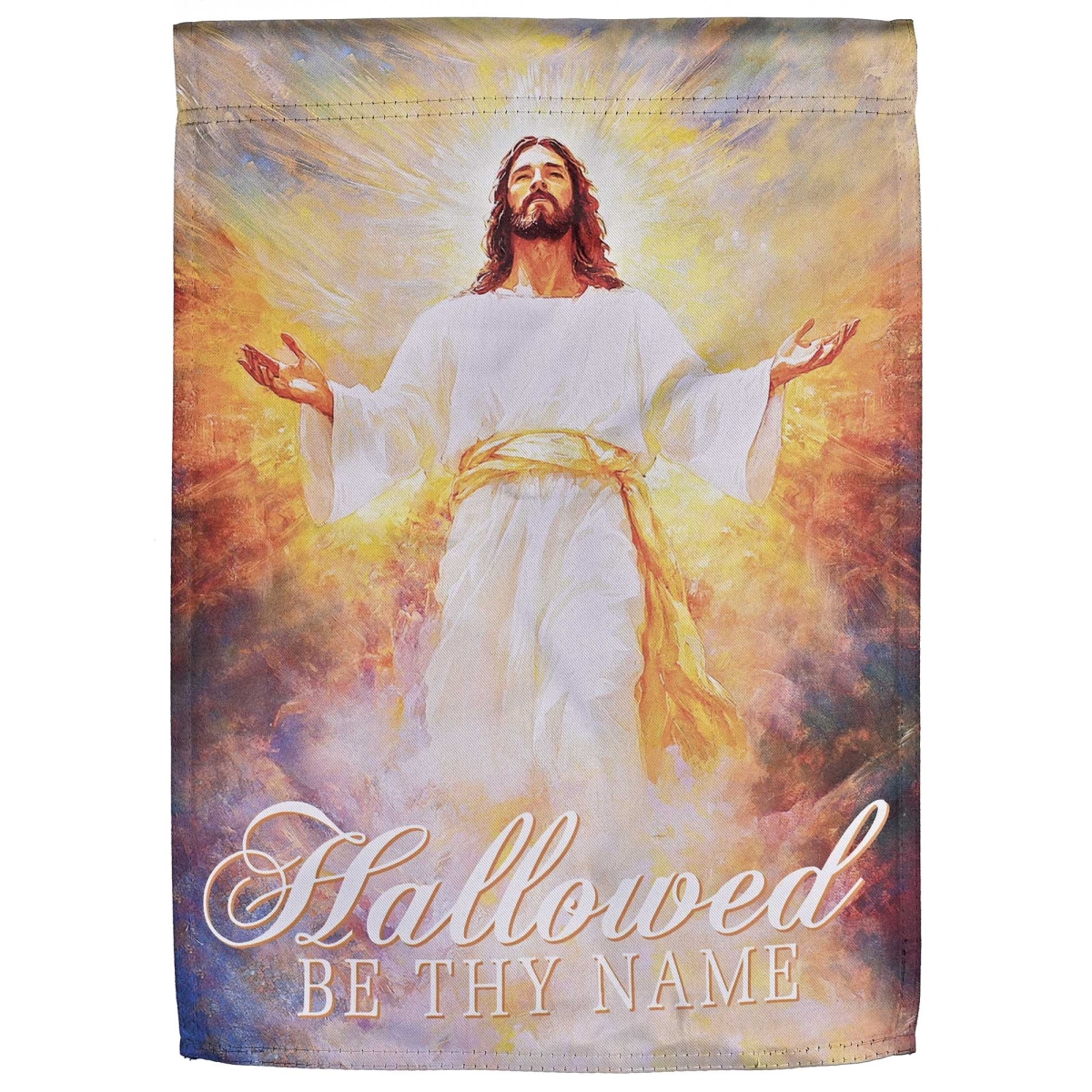 FLAG-1089 Garden Flag Jesus Hallowed Be Thy Name