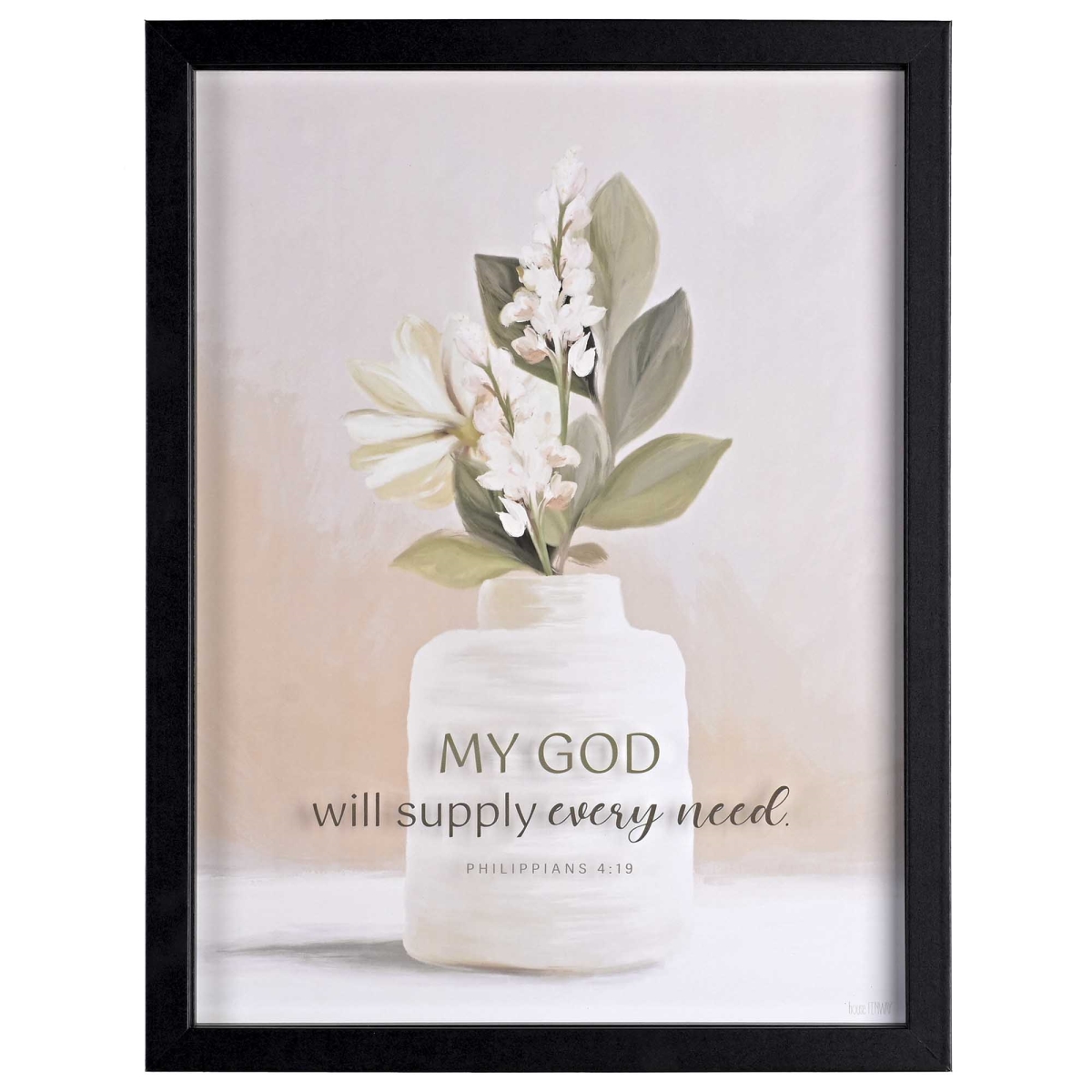 FRMWDBL-1216-4 Framed Wall Art My God Will Supply 12x16