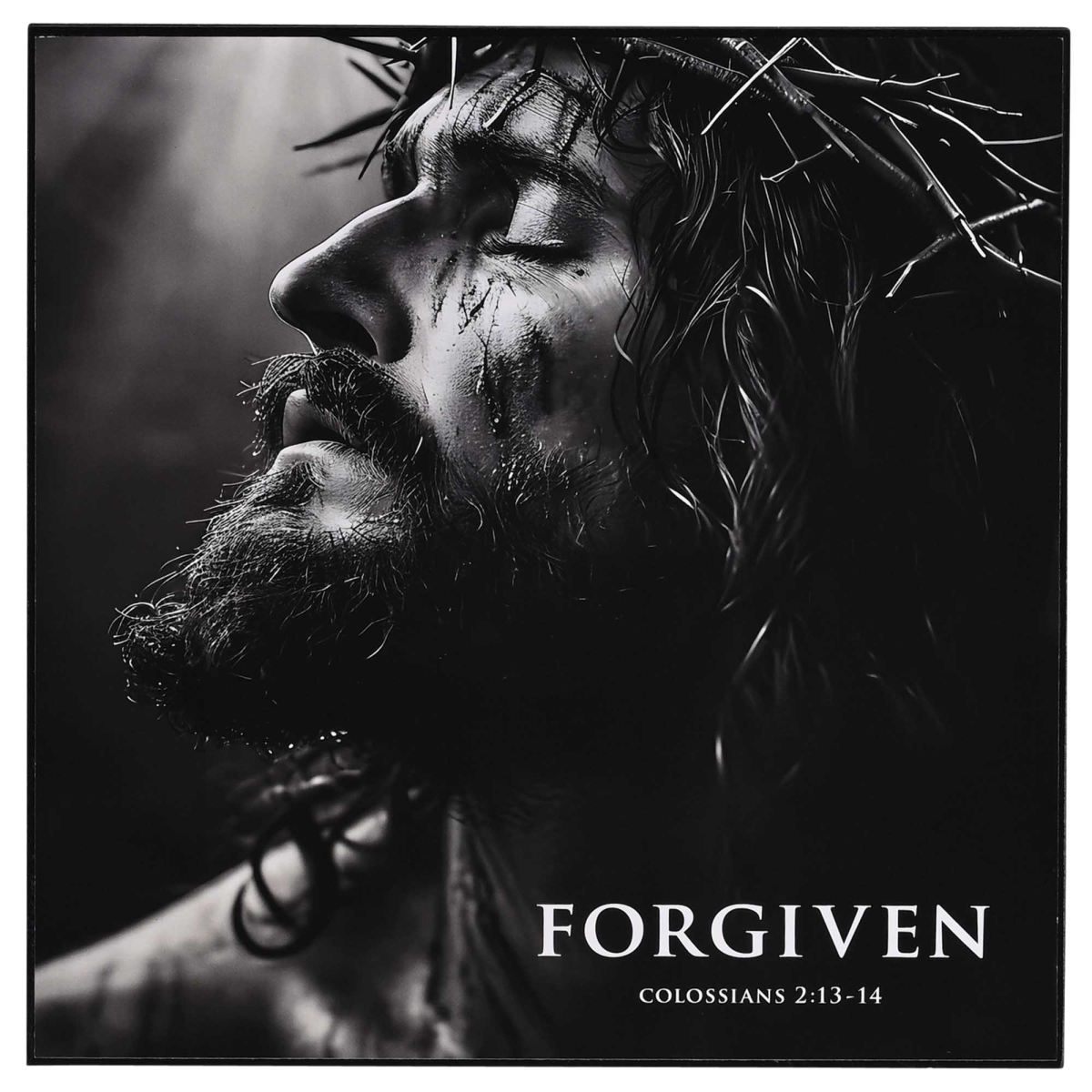 PLK88-429 Wall Plaque 8x8 Forgiven Col. 2:13-14