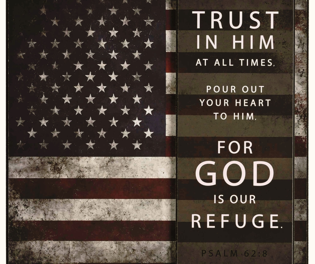 SPLK1010-406 Stacked Wall Plaque Trust In Him 10x10