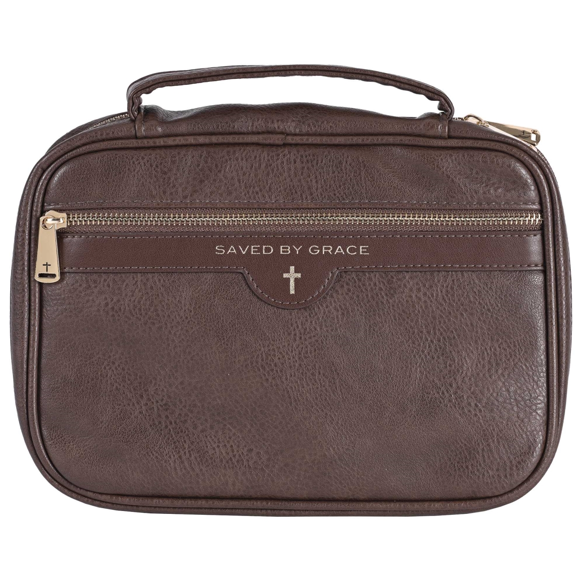Picture of Dicksons 26904XL Bible Case Saved By Grace Brown XLarge