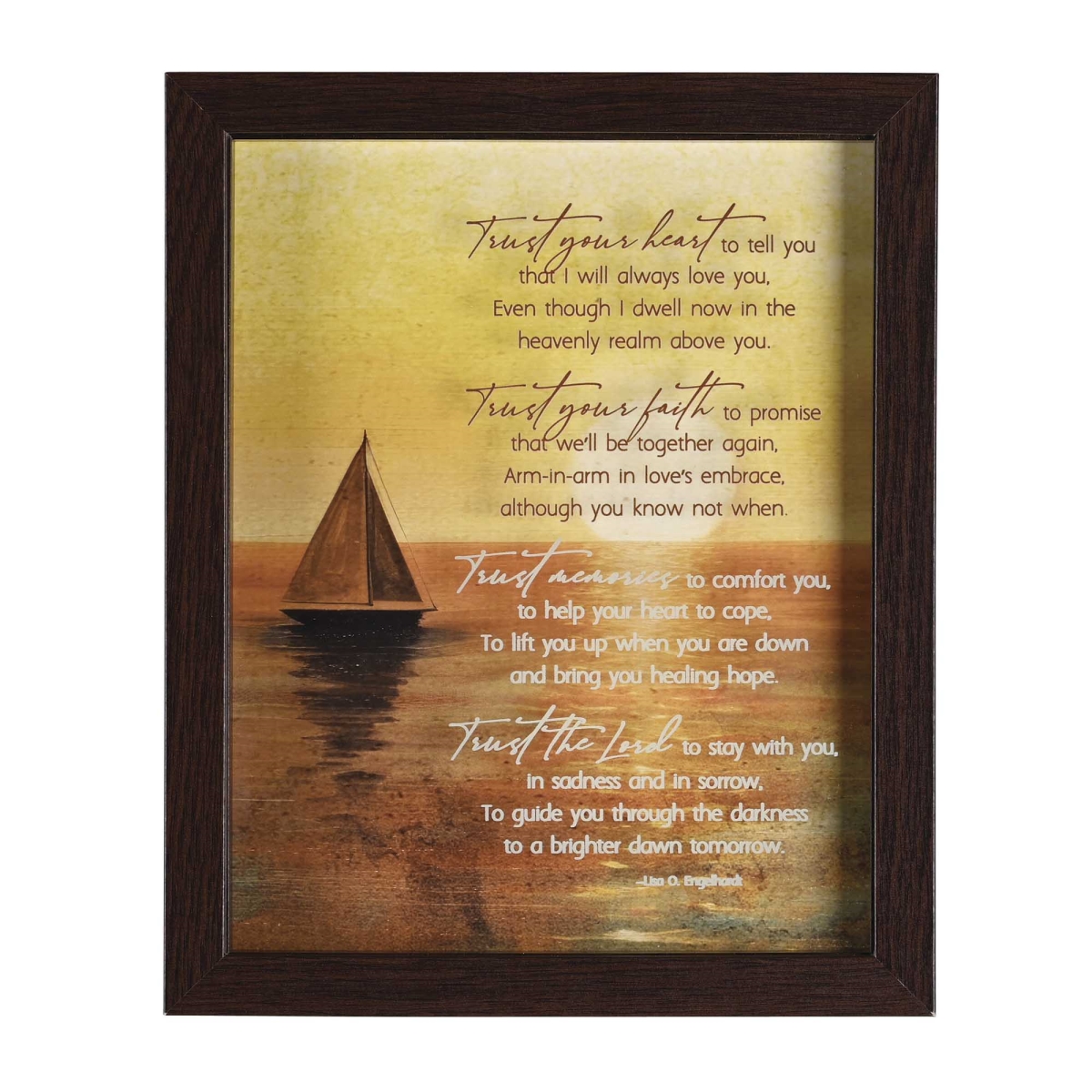 FRMWDWAL-810-19 Framed Art Trust Your Heart 8x10