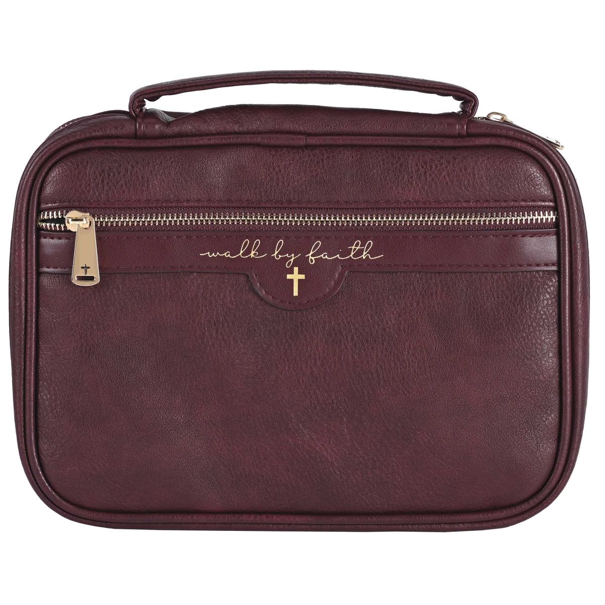 Picture of Dicksons 26911XL Bible Case Walk By Faith Burgundy XLarge