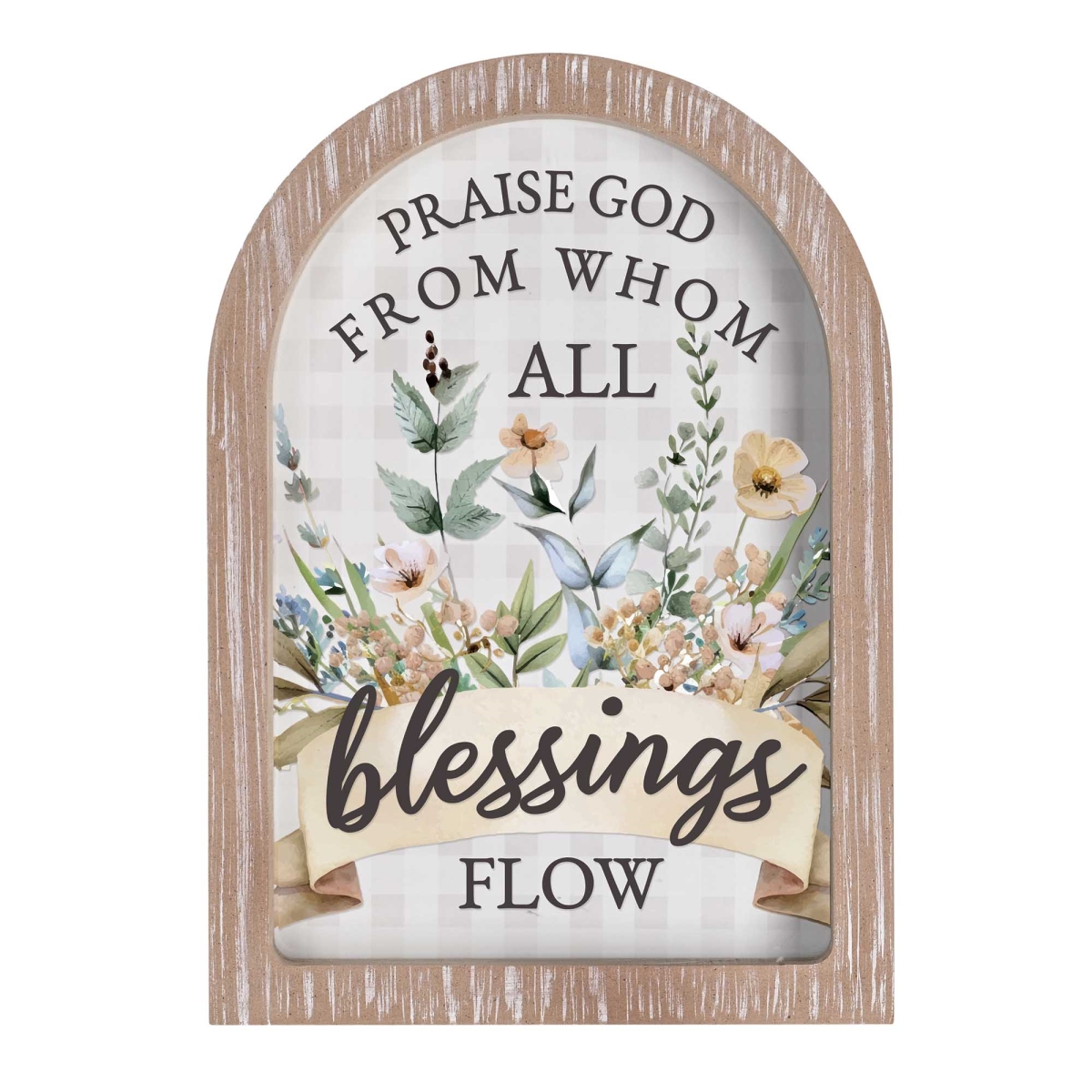FRMA23 Framed Arch Praise God From White 9x13