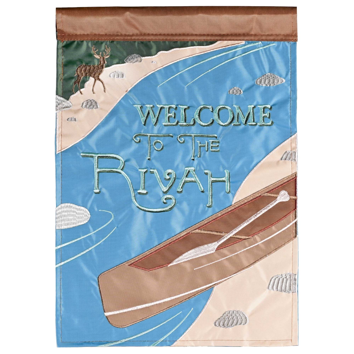 M011919 Flag Welcome To The Rivah 13x18