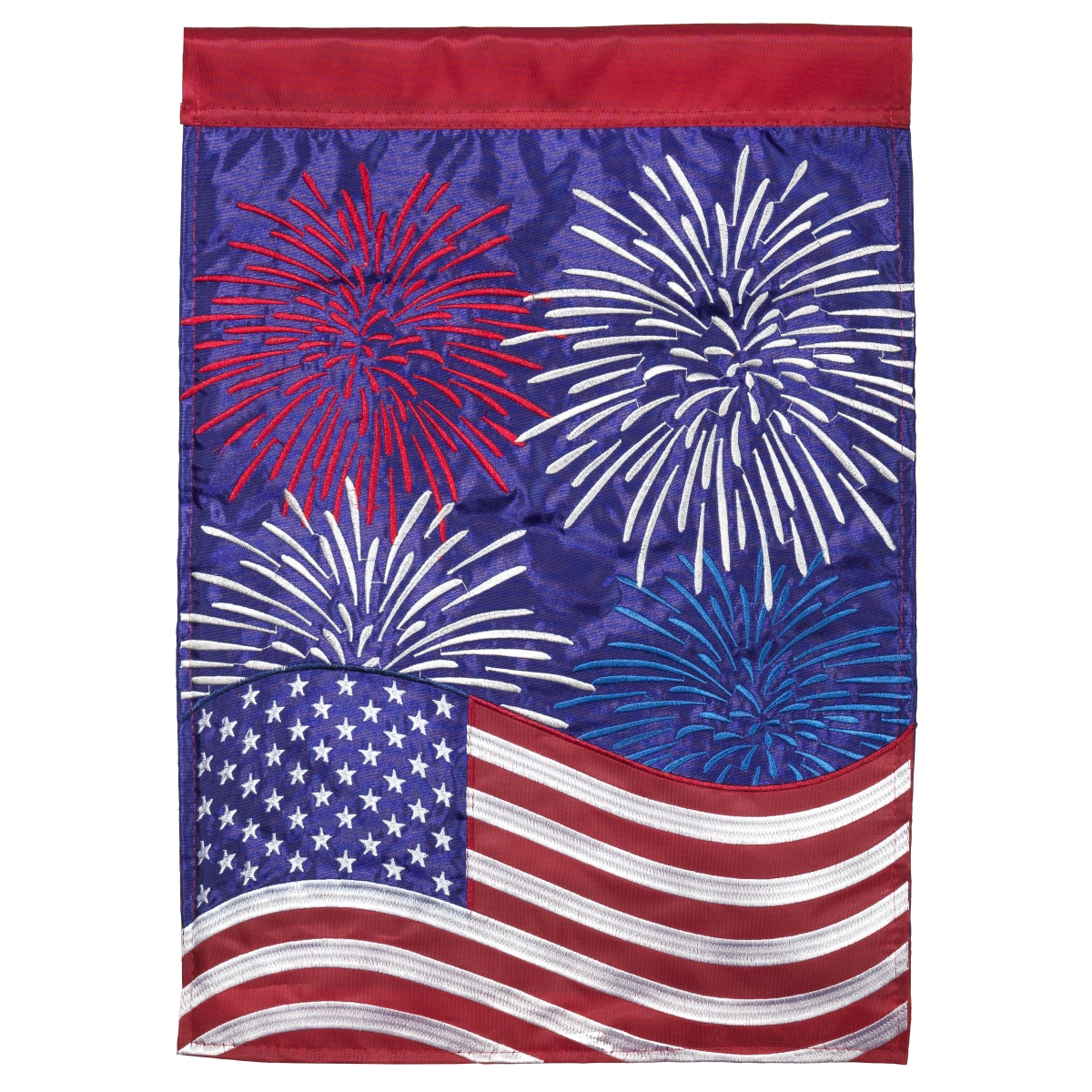 M001376 Flag Patriotic Fireworks 29x42