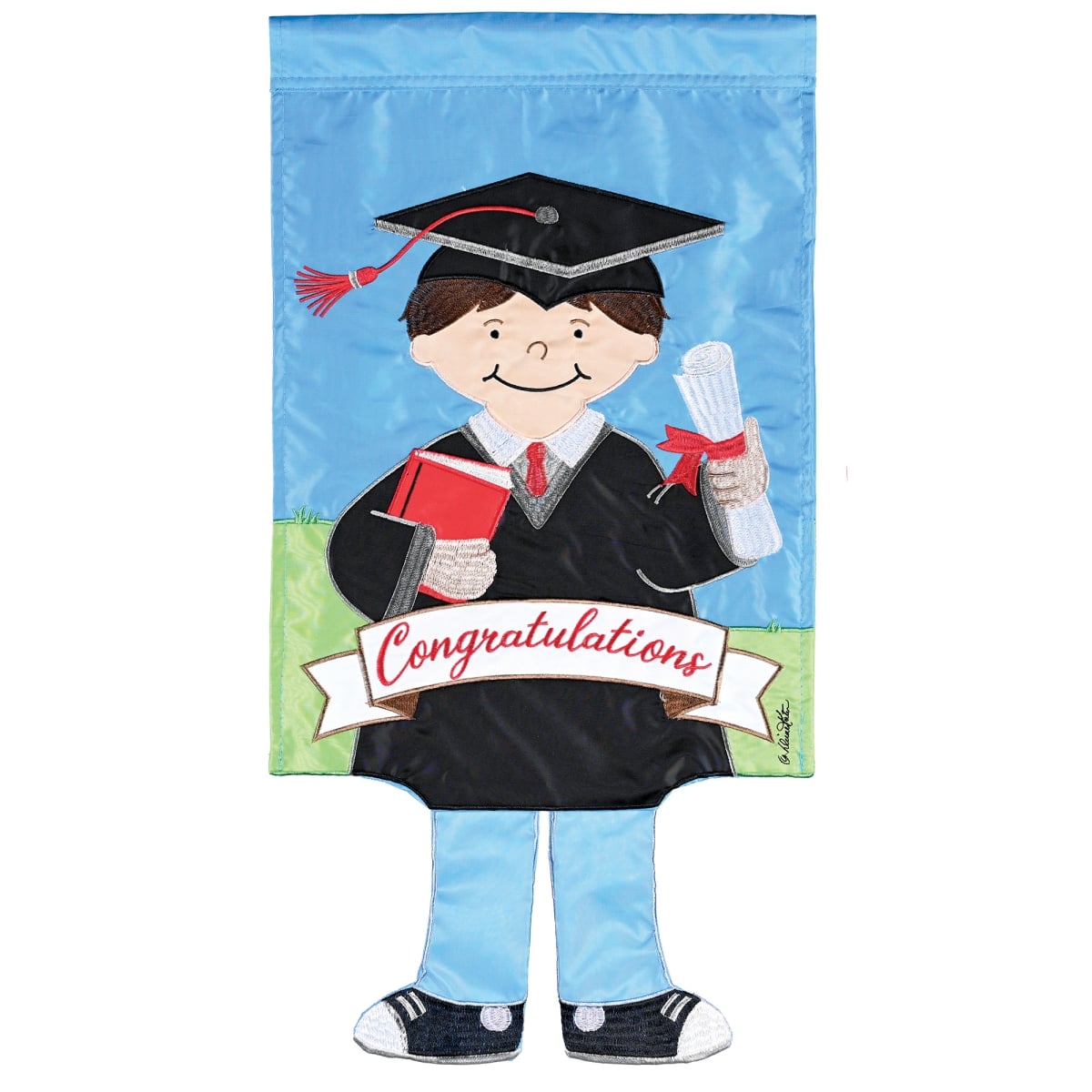 M011926 Crazy Leg Graduation Boy In Cap & Gown