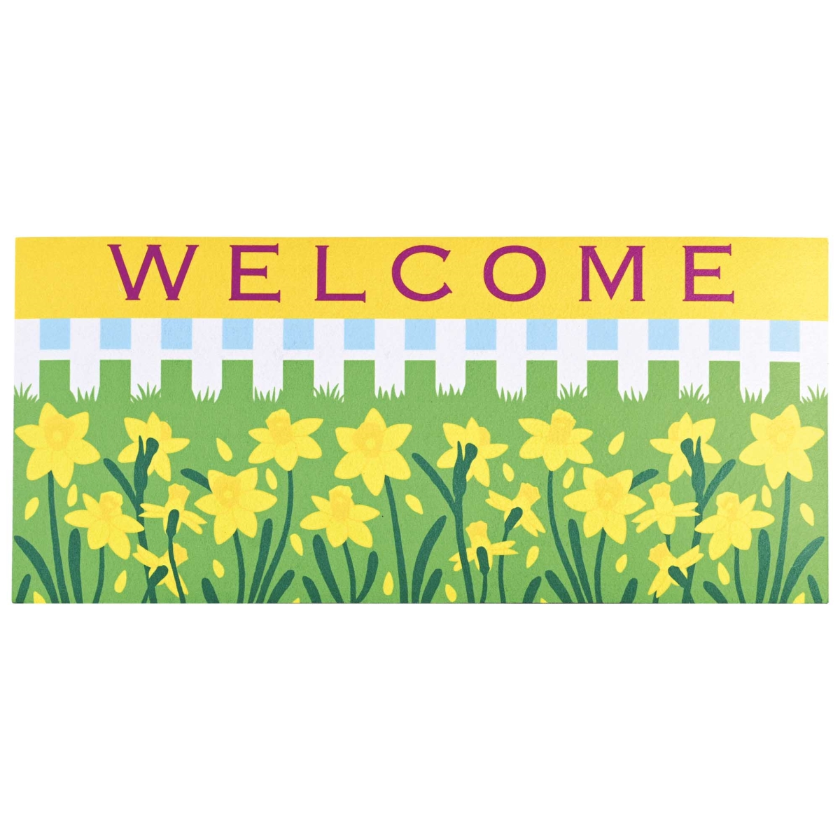 DM011941 Doormat Insert Welcome Daffodils