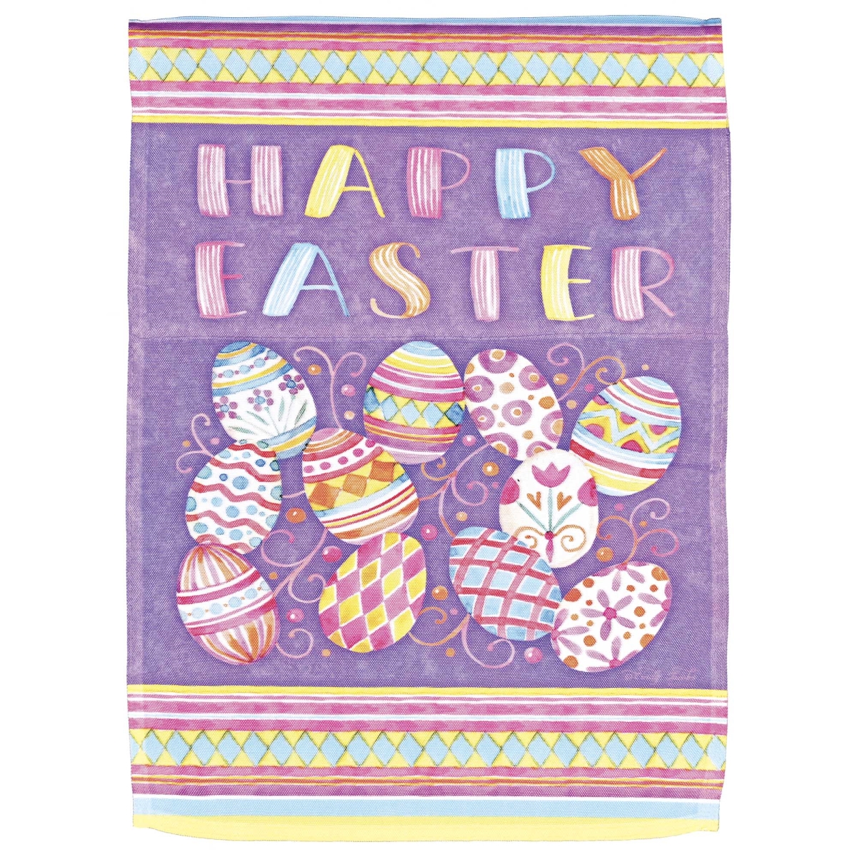 M070245 Flag Happy Easter Eggs Poly 30x44