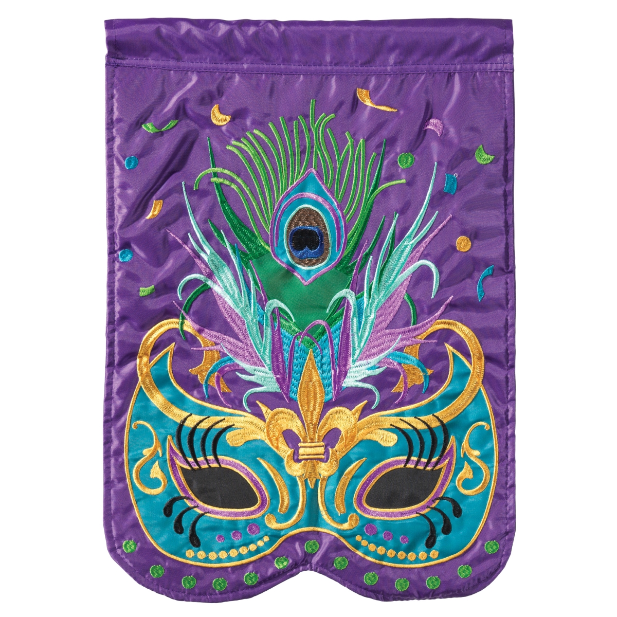 M000060 Flag Mardi Gras Mask Purple 29x42