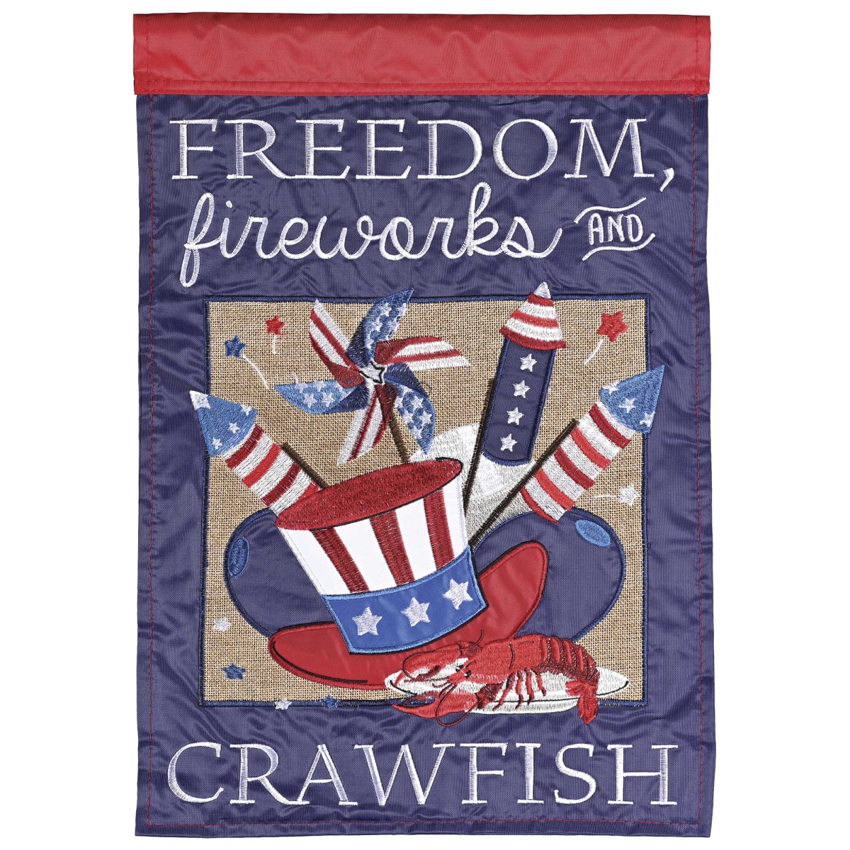 M001903 Flag Freedom Fireworks Crawfish 29x42