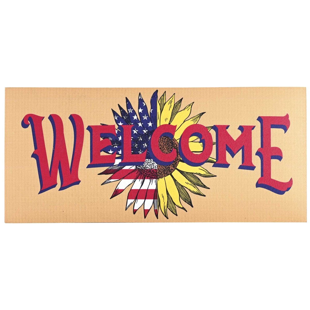 DM011918 Doormat Insert Patriotic Sunflower