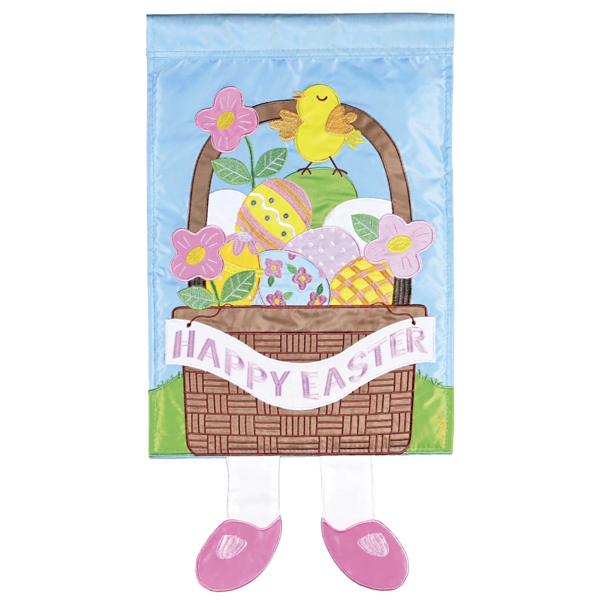 M011922 Crazy Leg Happy Easter Basket Polyester