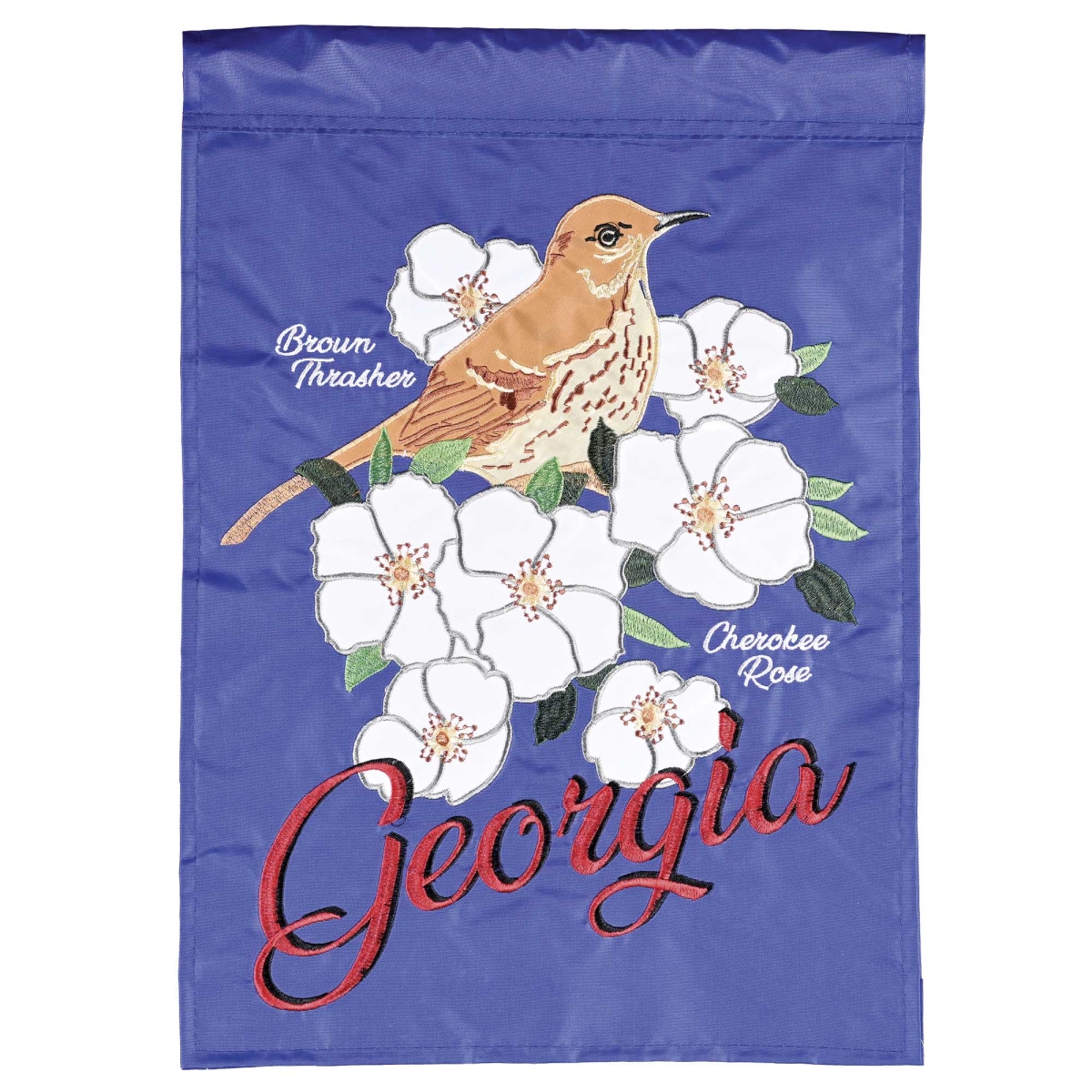 M011930 Flag Georgia Brown Thrasher 13x18
