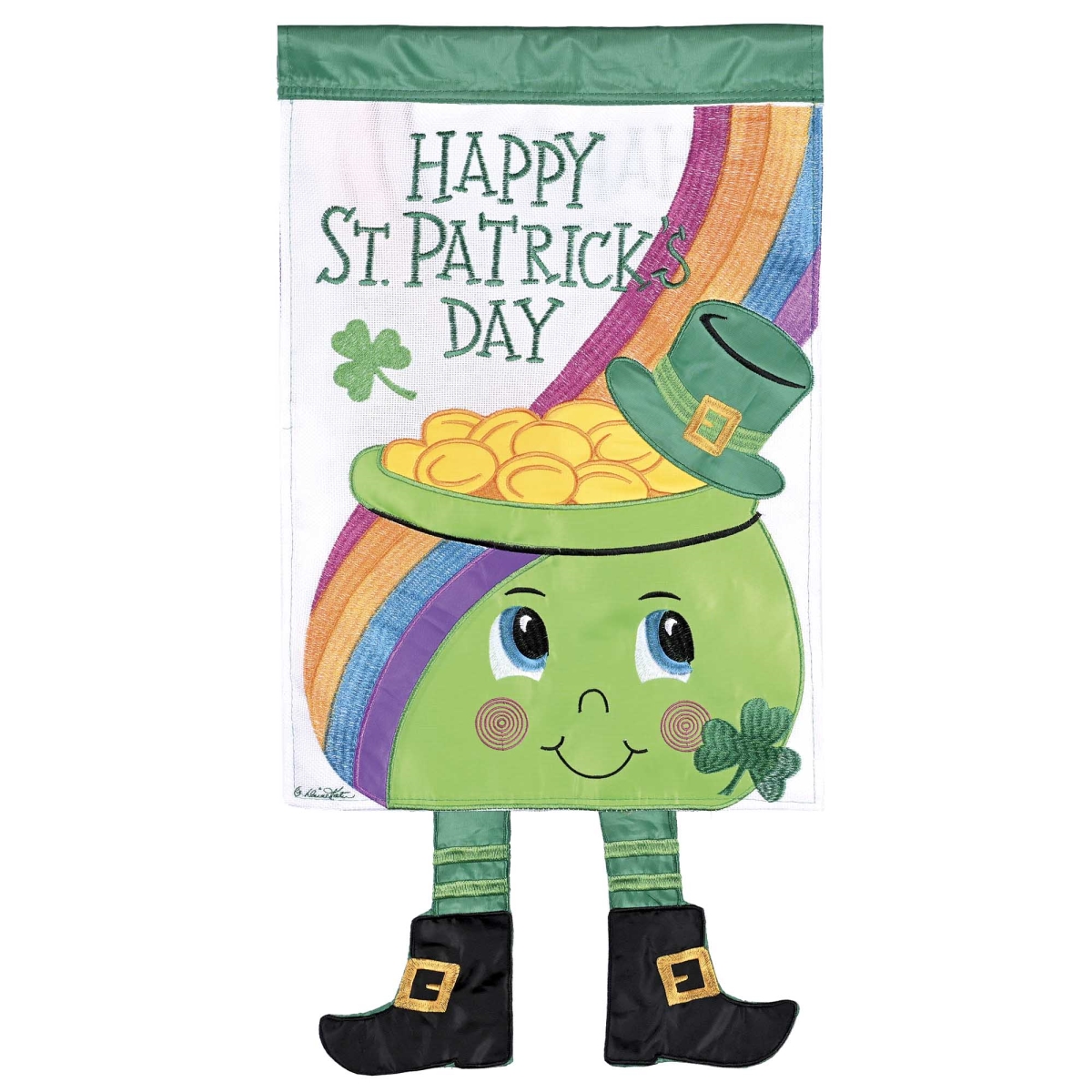 M012084 Crazy Leg Pot Of Gold 13x18