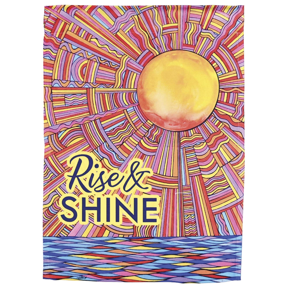 M080319 Flag Sun Rise And Shine 13x18