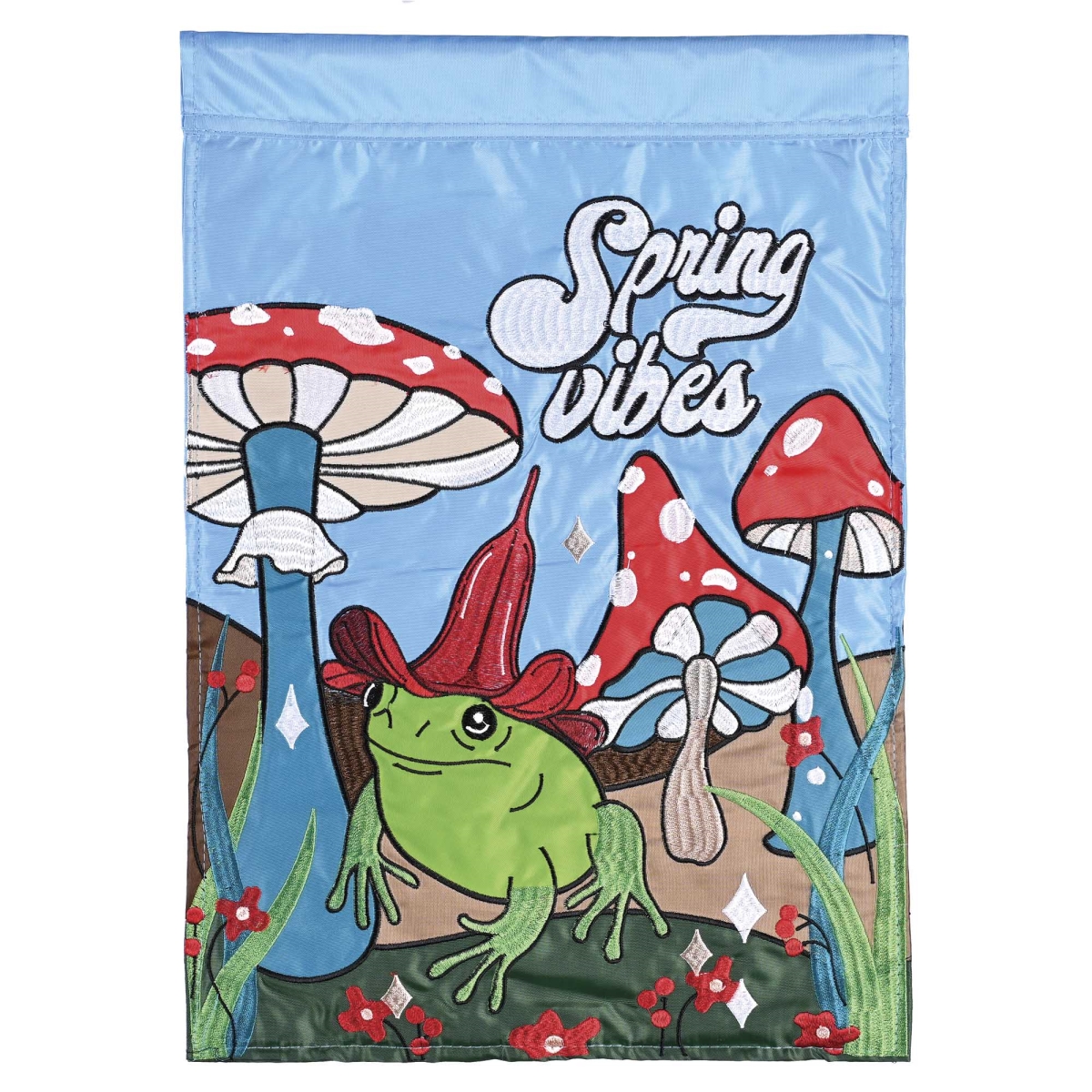 M012089 Flag Mushrooms Spring Vibes 13x18