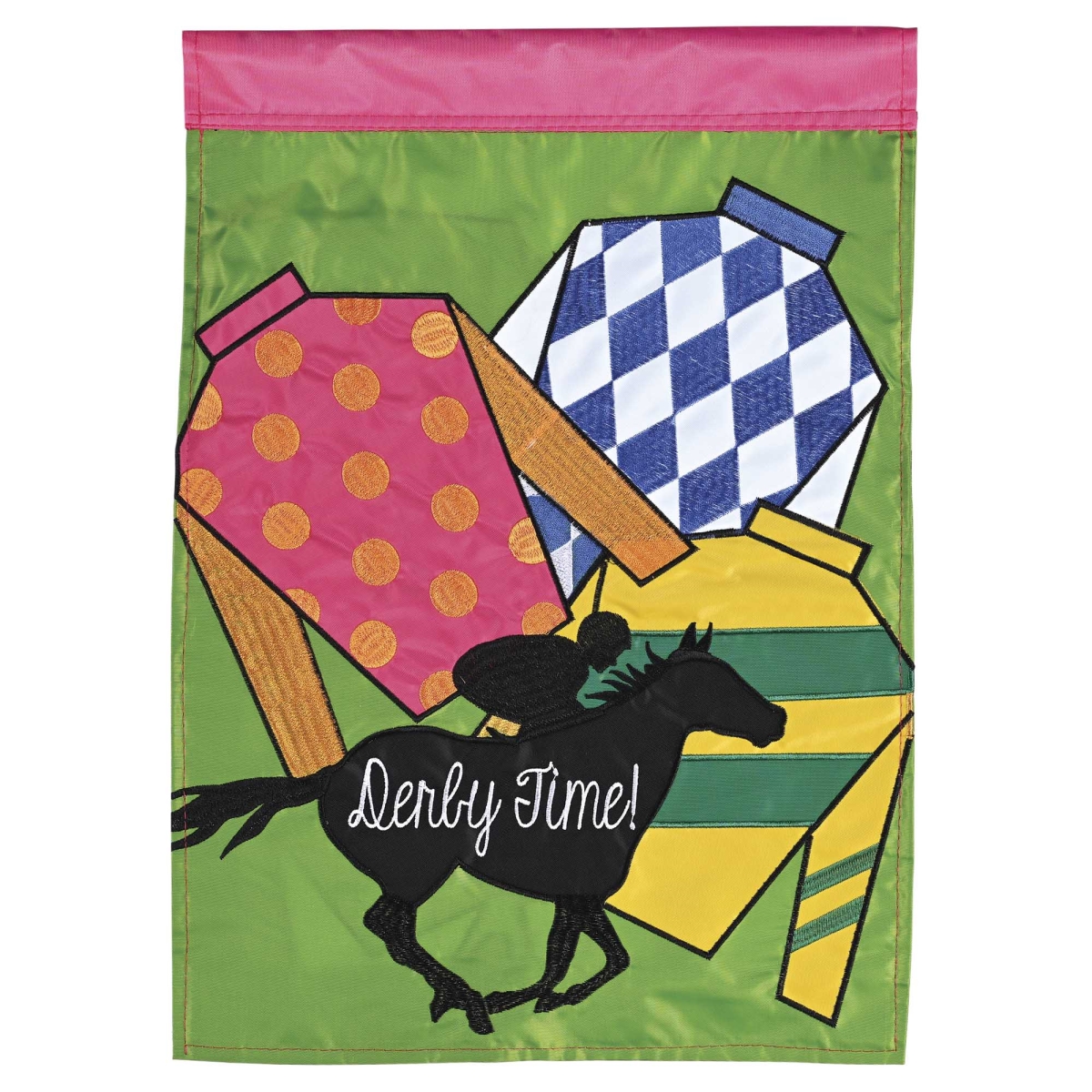 M012083 Flag Derby Time Silks 13x18