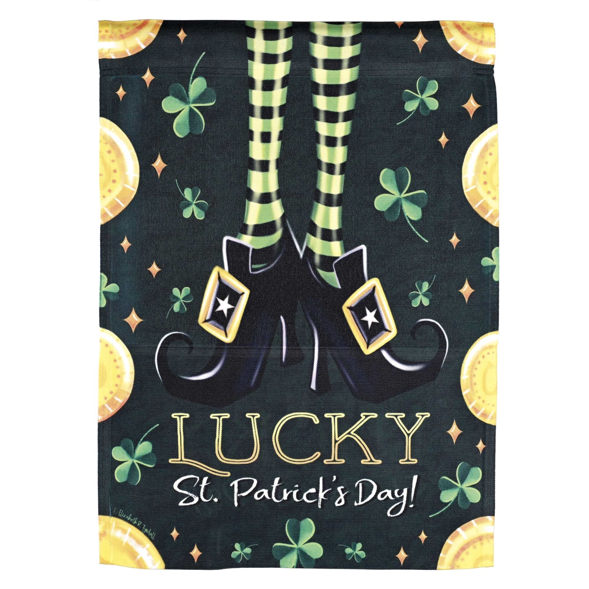 M080299 Flag Lucky St Patricks Day 13x18